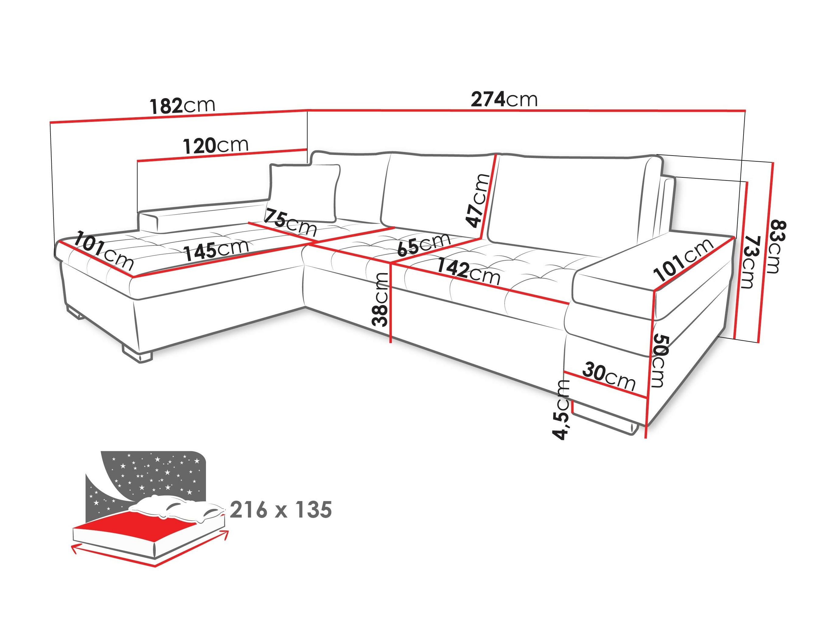 Minkštas kampas Comfivo 212 (Otusso 14 + Sorriso 04)