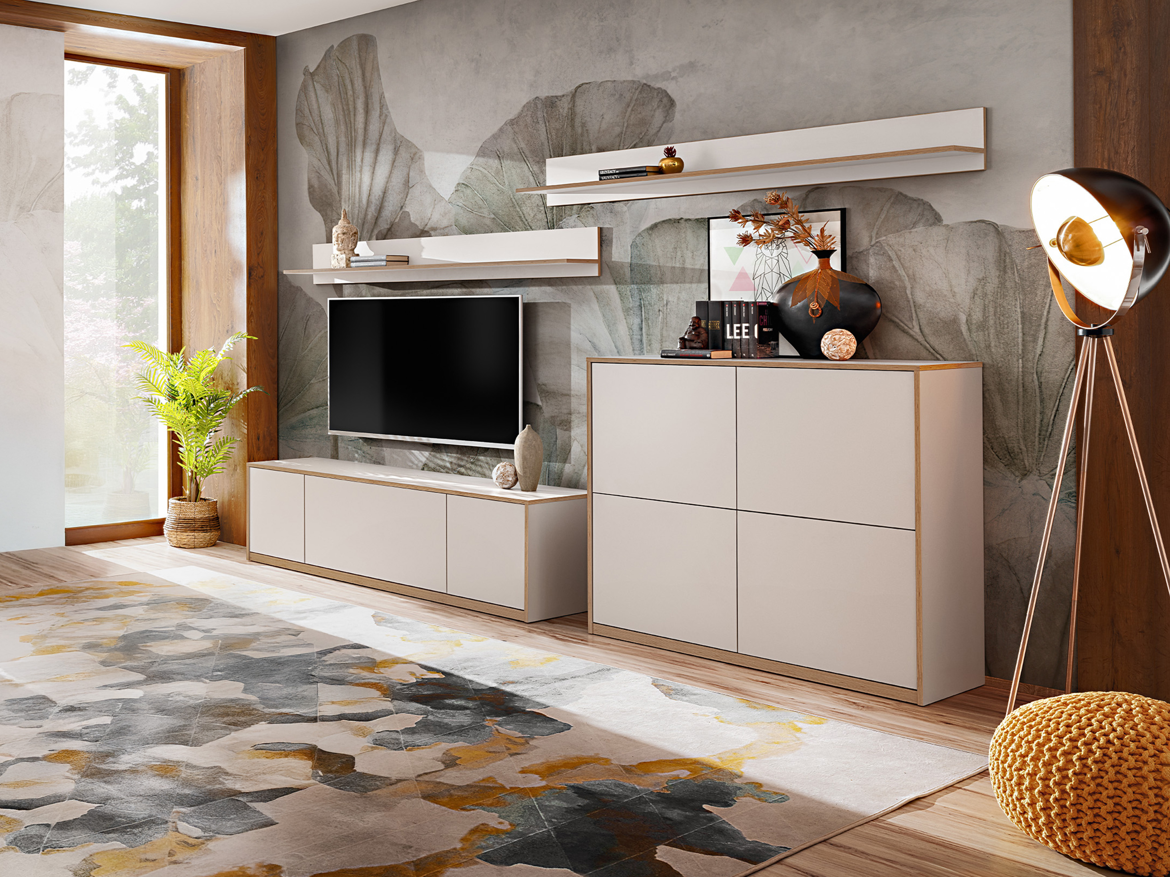 Svetainės komplektas Fivetri 109 (Balta)