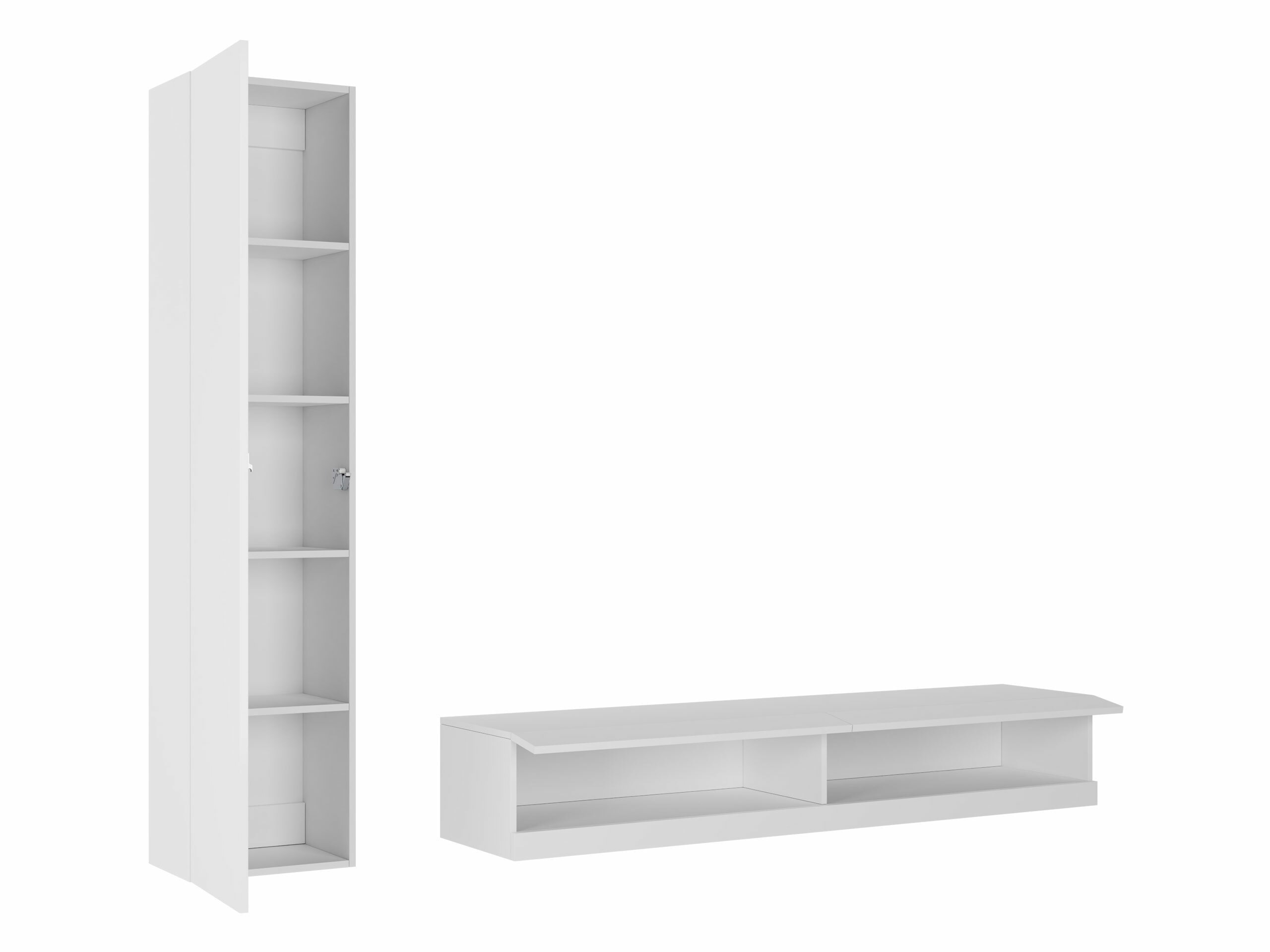 Svetainės komplektas Vilrin VI (Juoda + Blizgi juoda)