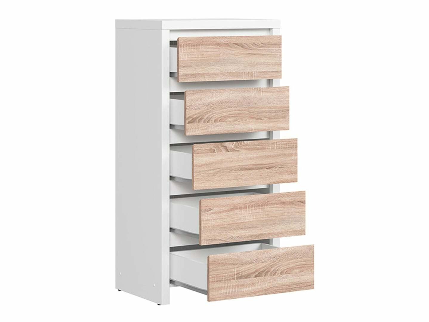 Komoda Nolroma 106 (Balta + Somoma ąžuolas)