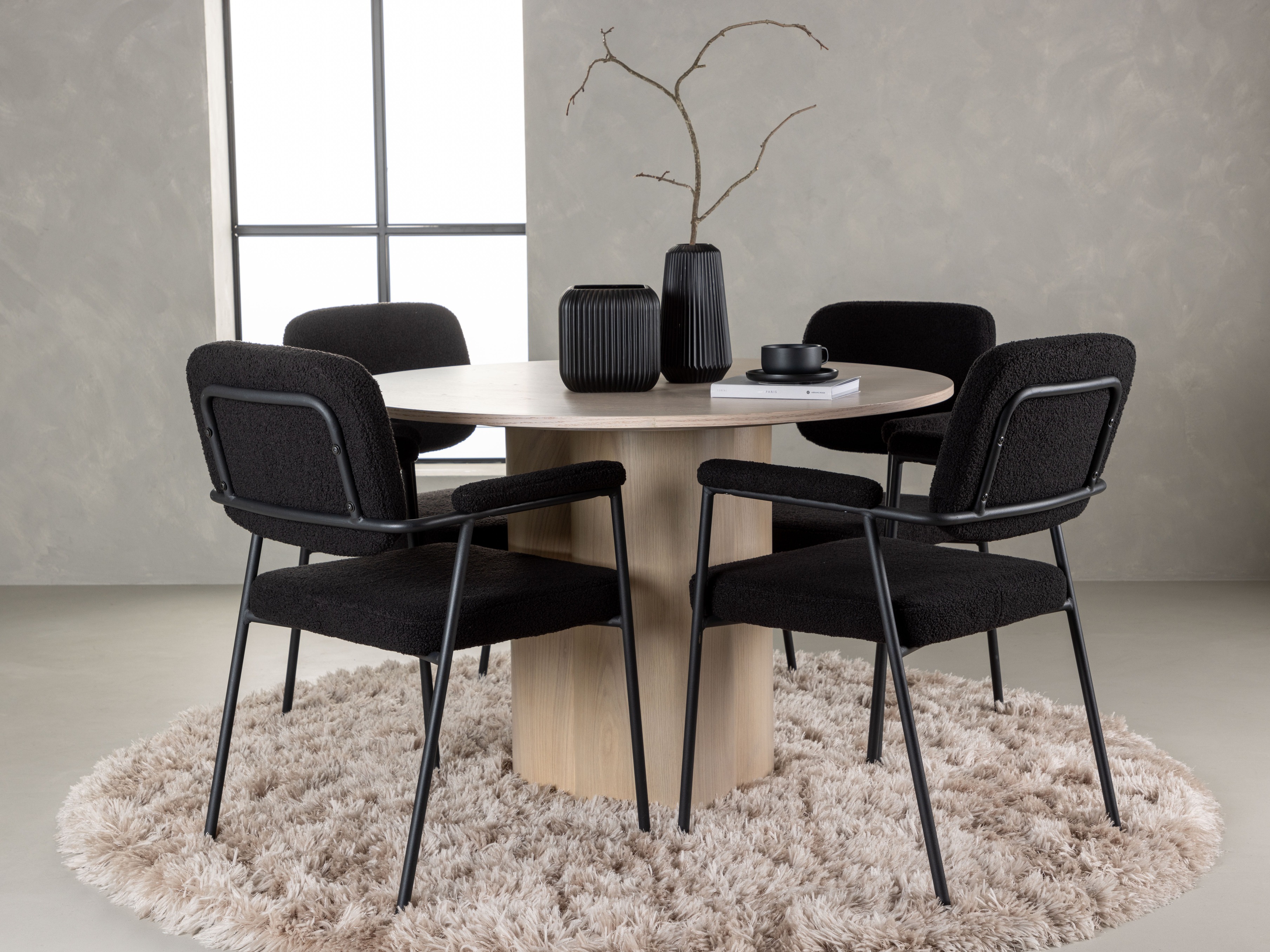 Valgomojo komplektas Dallas 4358 (Šviesus medis)