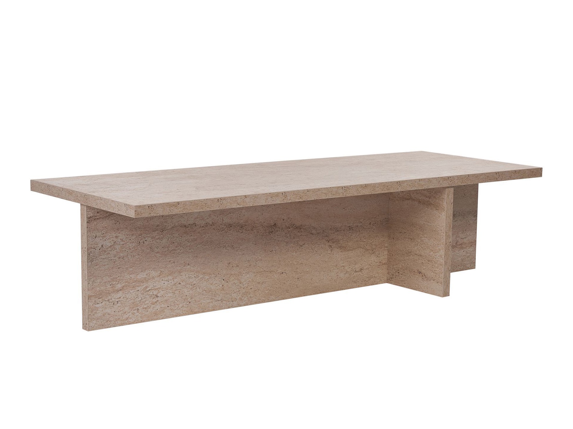 Žurnalinis staliukas Novato 136 (Šviesus travertinas)