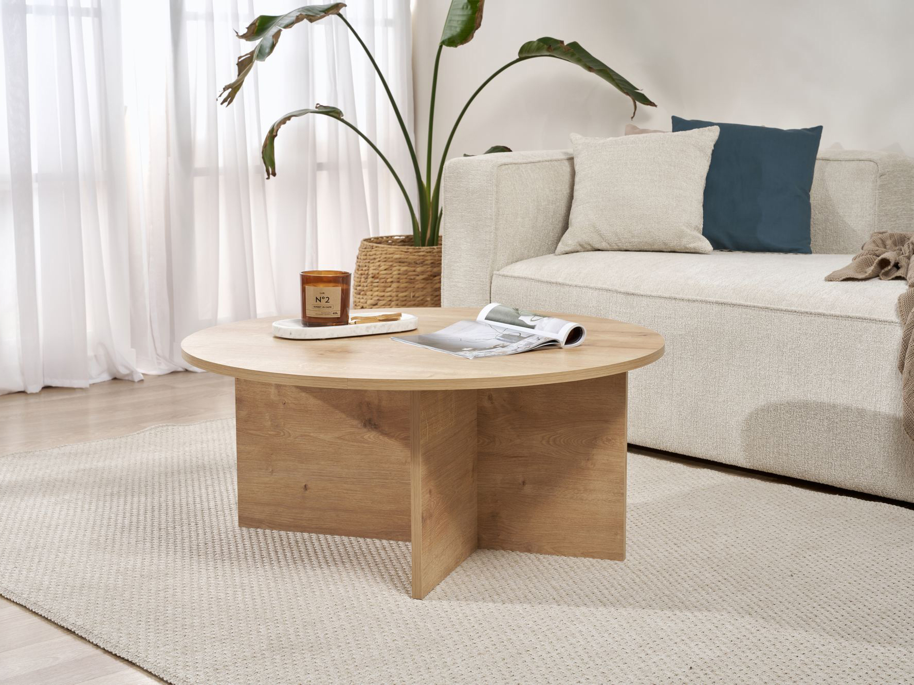 Žurnalinis staliukas Novato 137 (Ąžuolas)