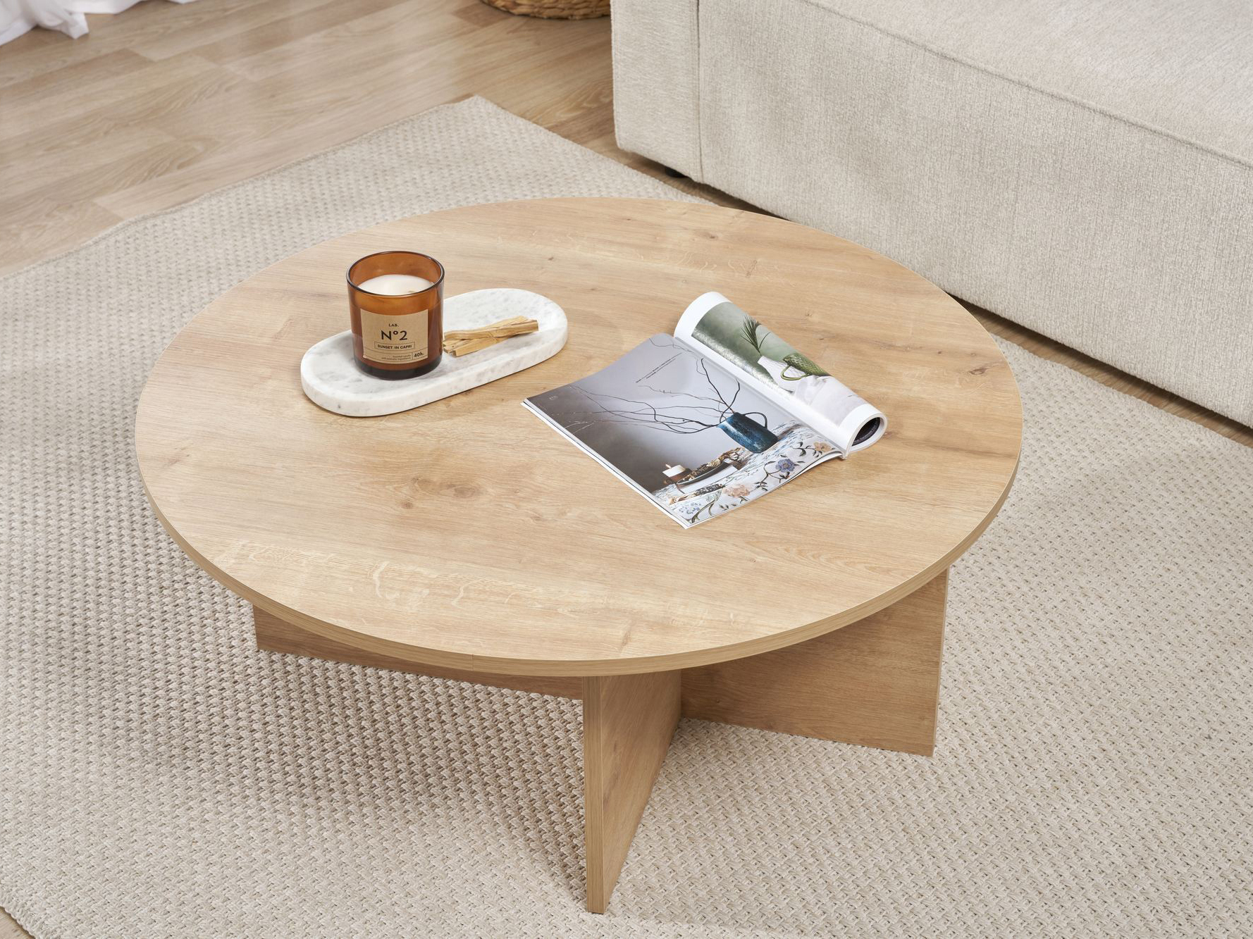 Žurnalinis staliukas Novato 137 (Ąžuolas)