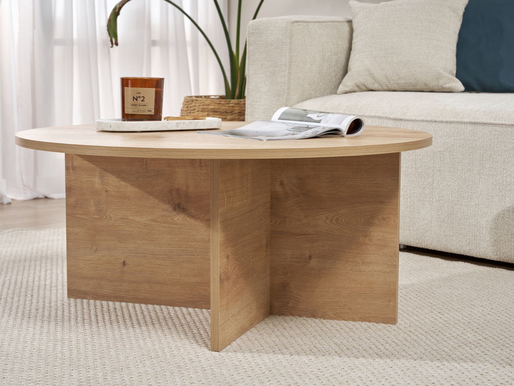 Žurnalinis staliukas Novato 137 (Ąžuolas)