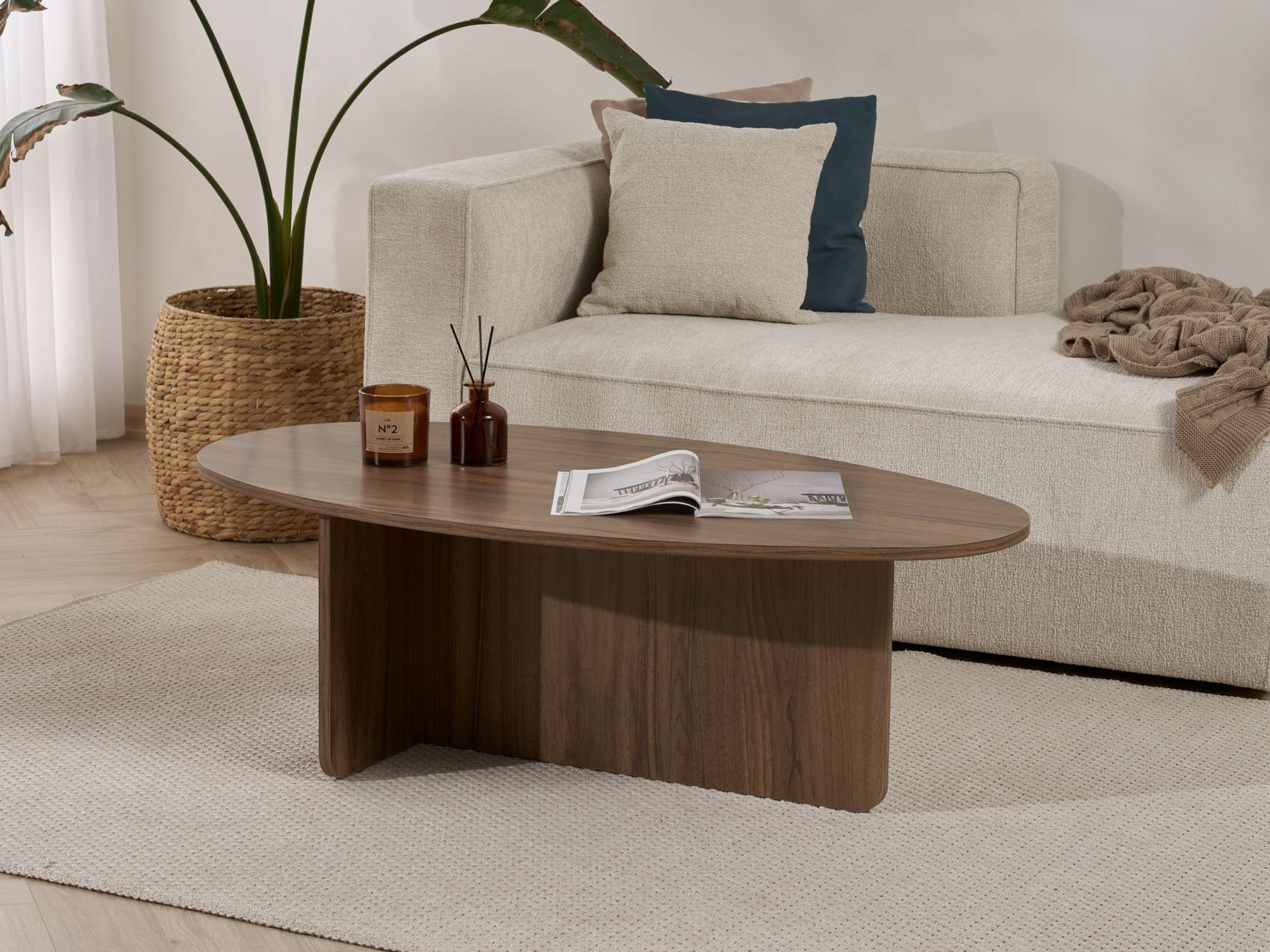 Žurnalinis staliukas Novato 139 (Graikinis riešutas)