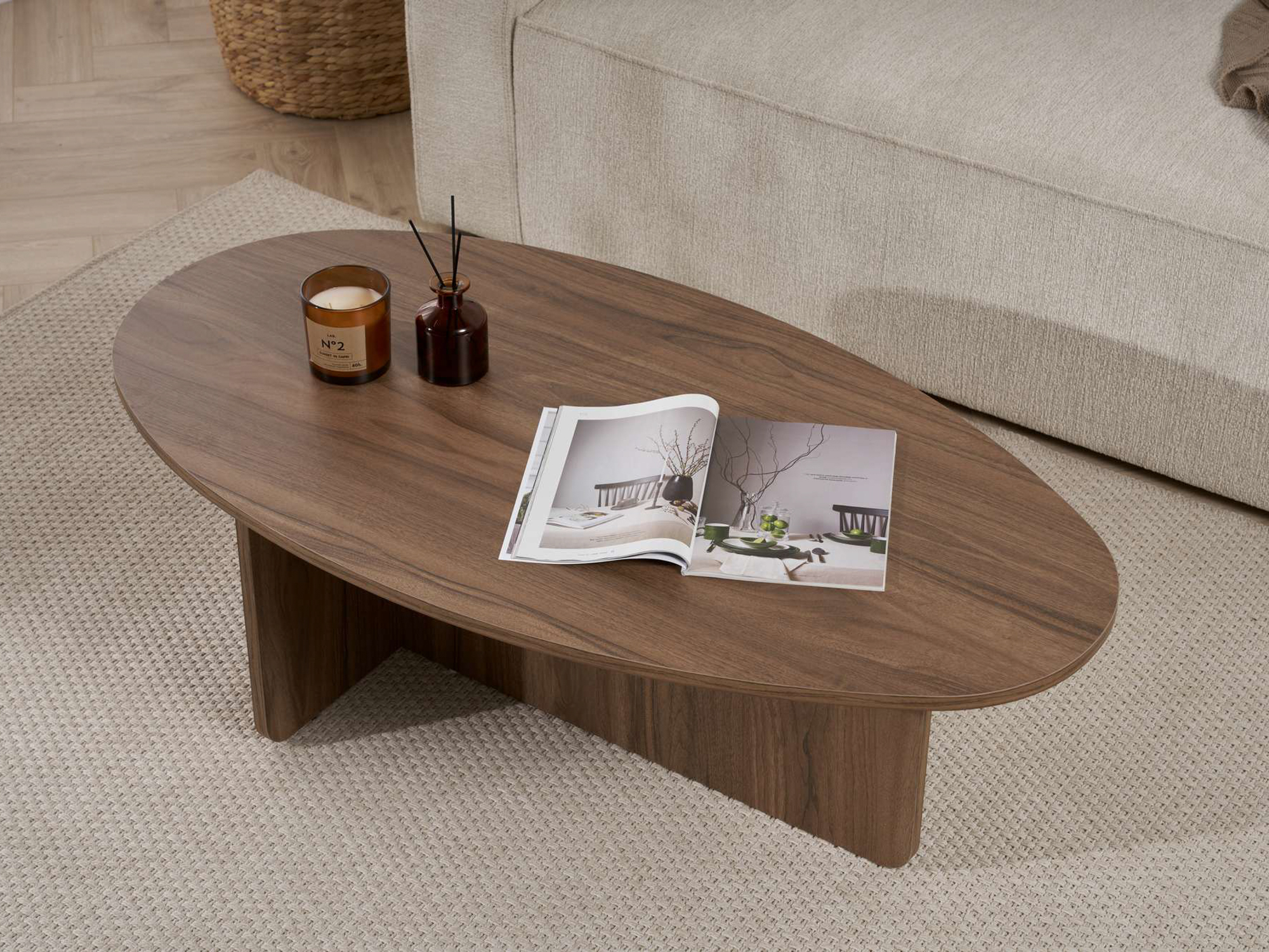 Žurnalinis staliukas Novato 139 (Graikinis riešutas)