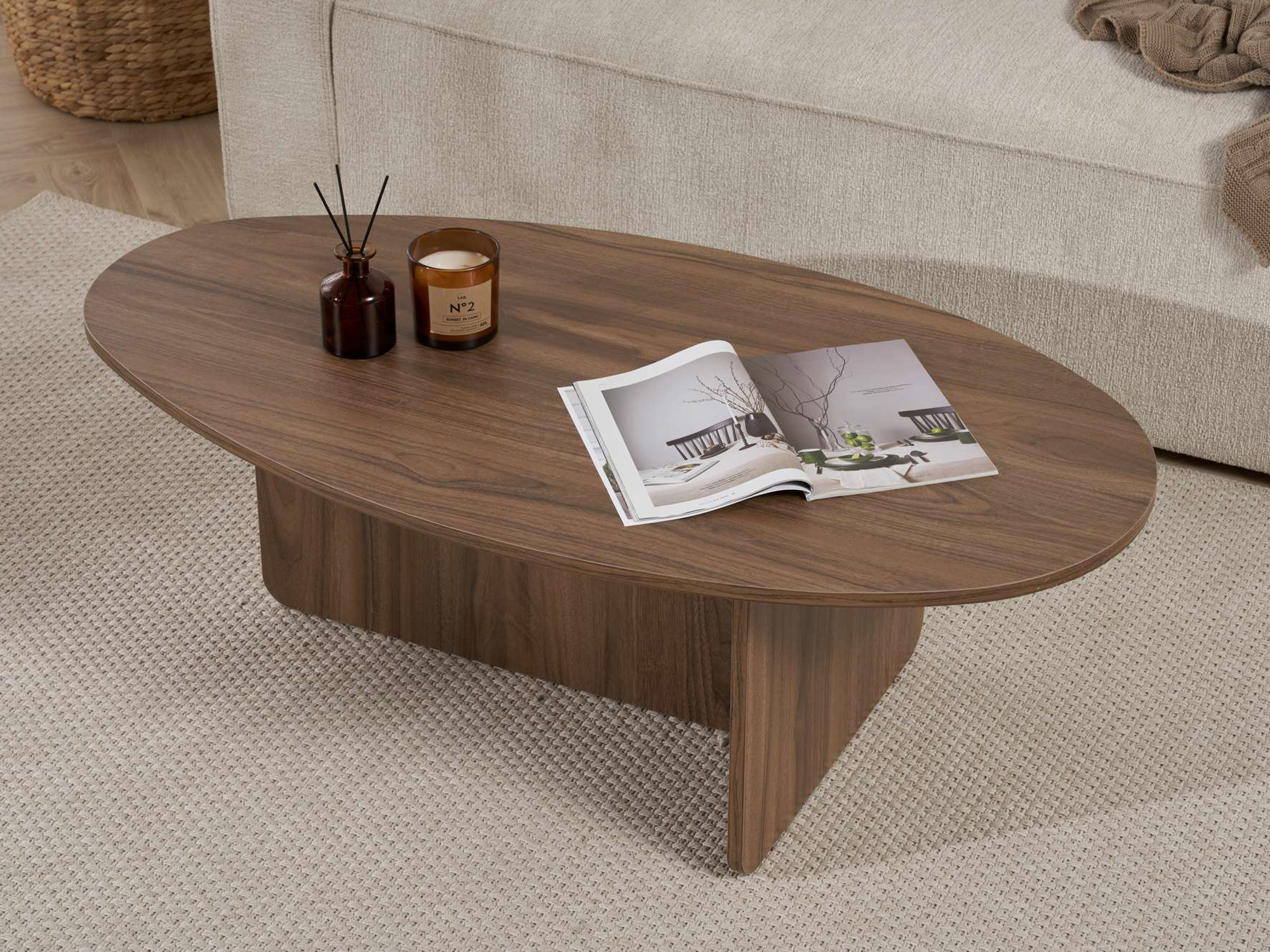 Žurnalinis staliukas Novato 139 (Graikinis riešutas)