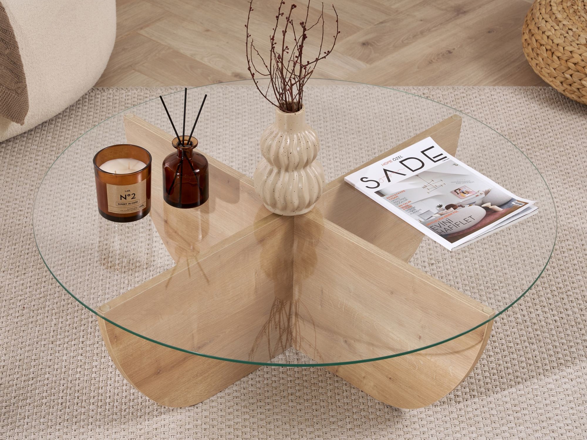 Žurnalinis staliukas Novato 140 (Ąžuolas)