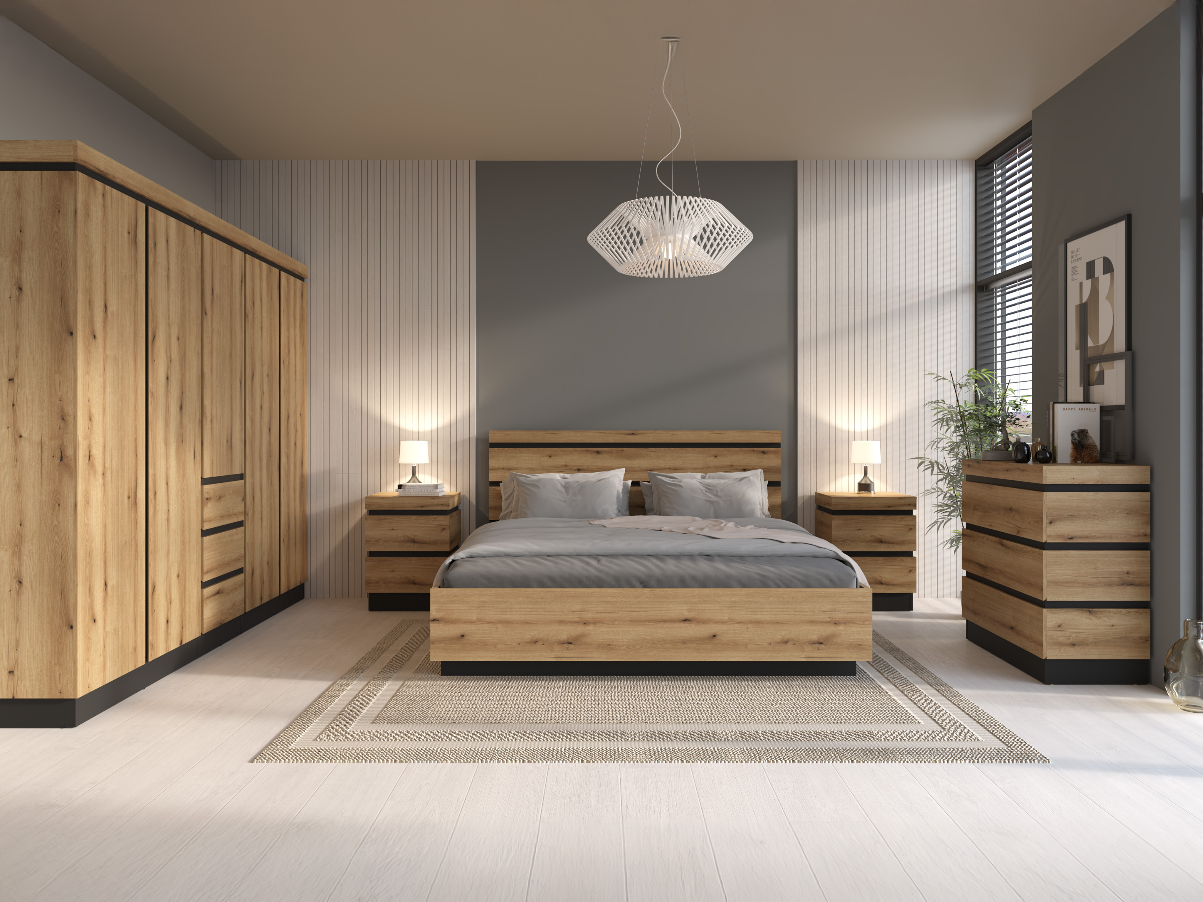 Miegamojo komplektas Enocira 133 (Yra)