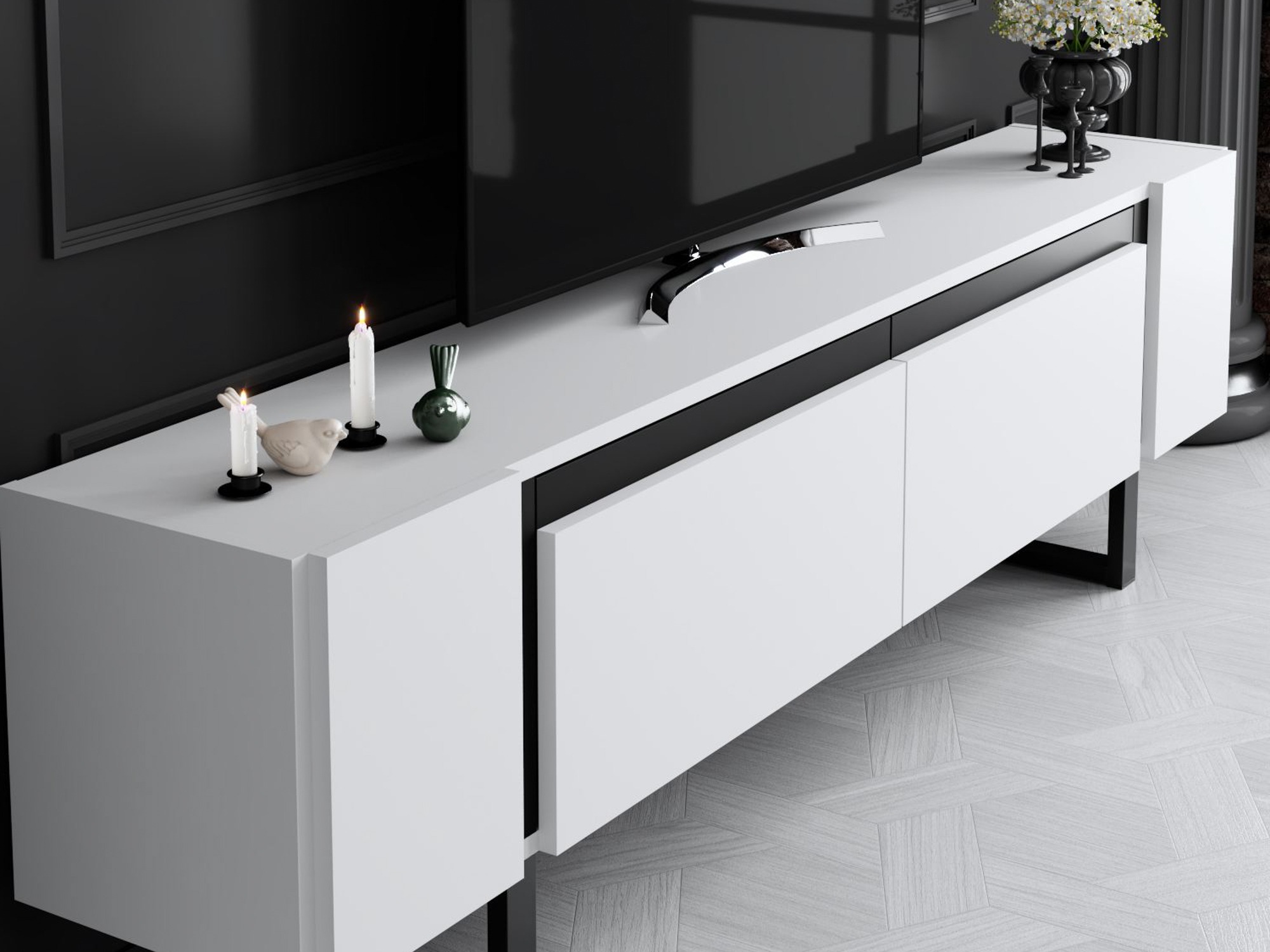 TV staliukas Kailua 2670 (Balta)