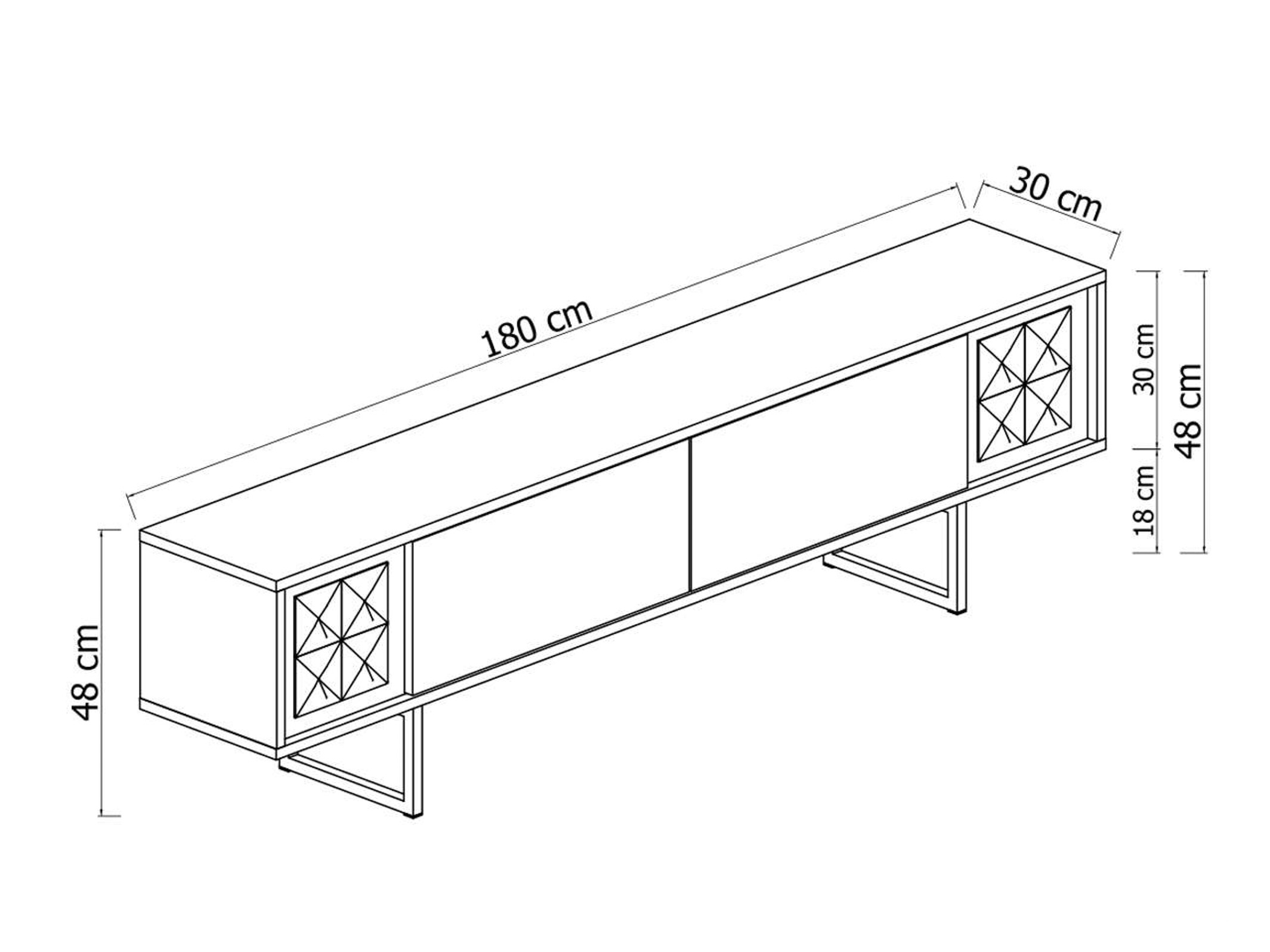 TV staliukas Kailua 2671 (Graikinis riešutas)