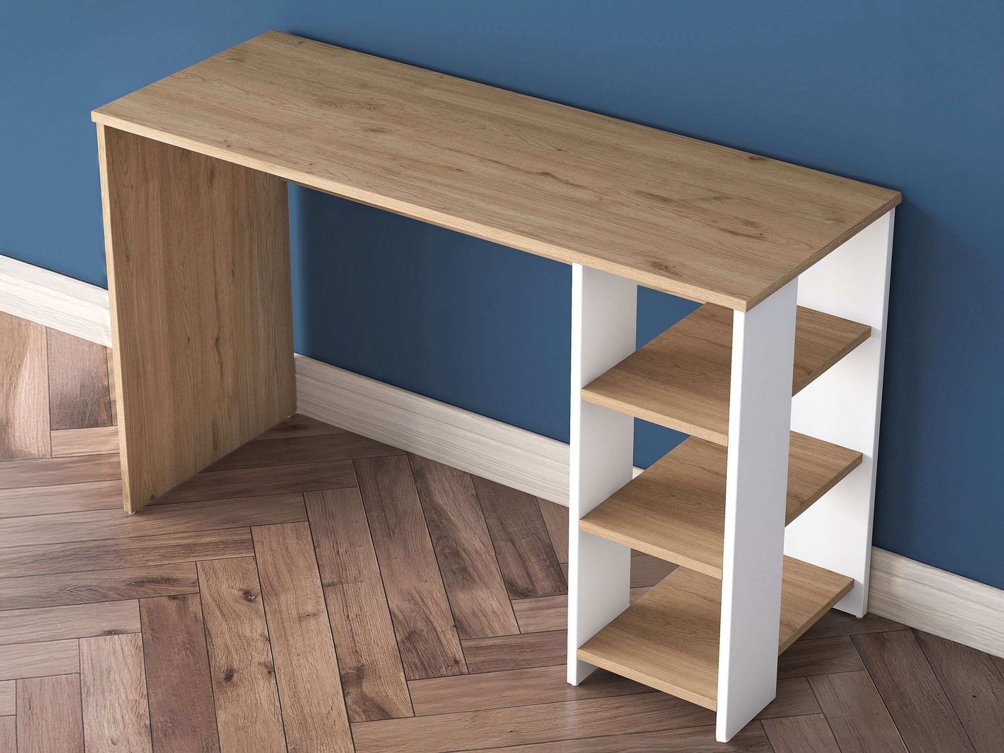 Darbo stalas Catdelu 109 (Balta + Graikinis riešutas)