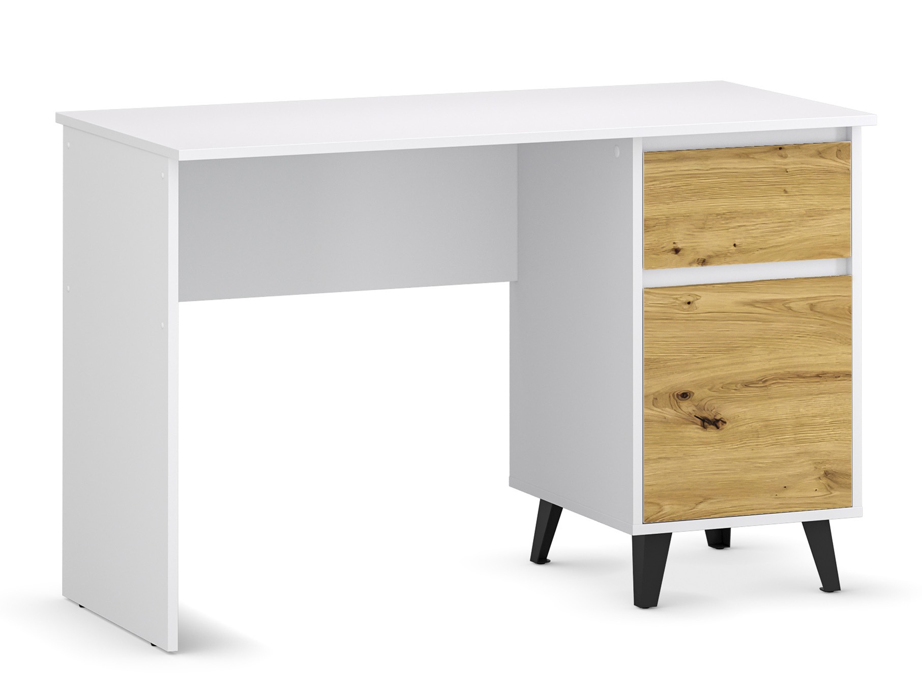 Darbo stalas Tetena 100 (Balta + Artisan ąžuolas)