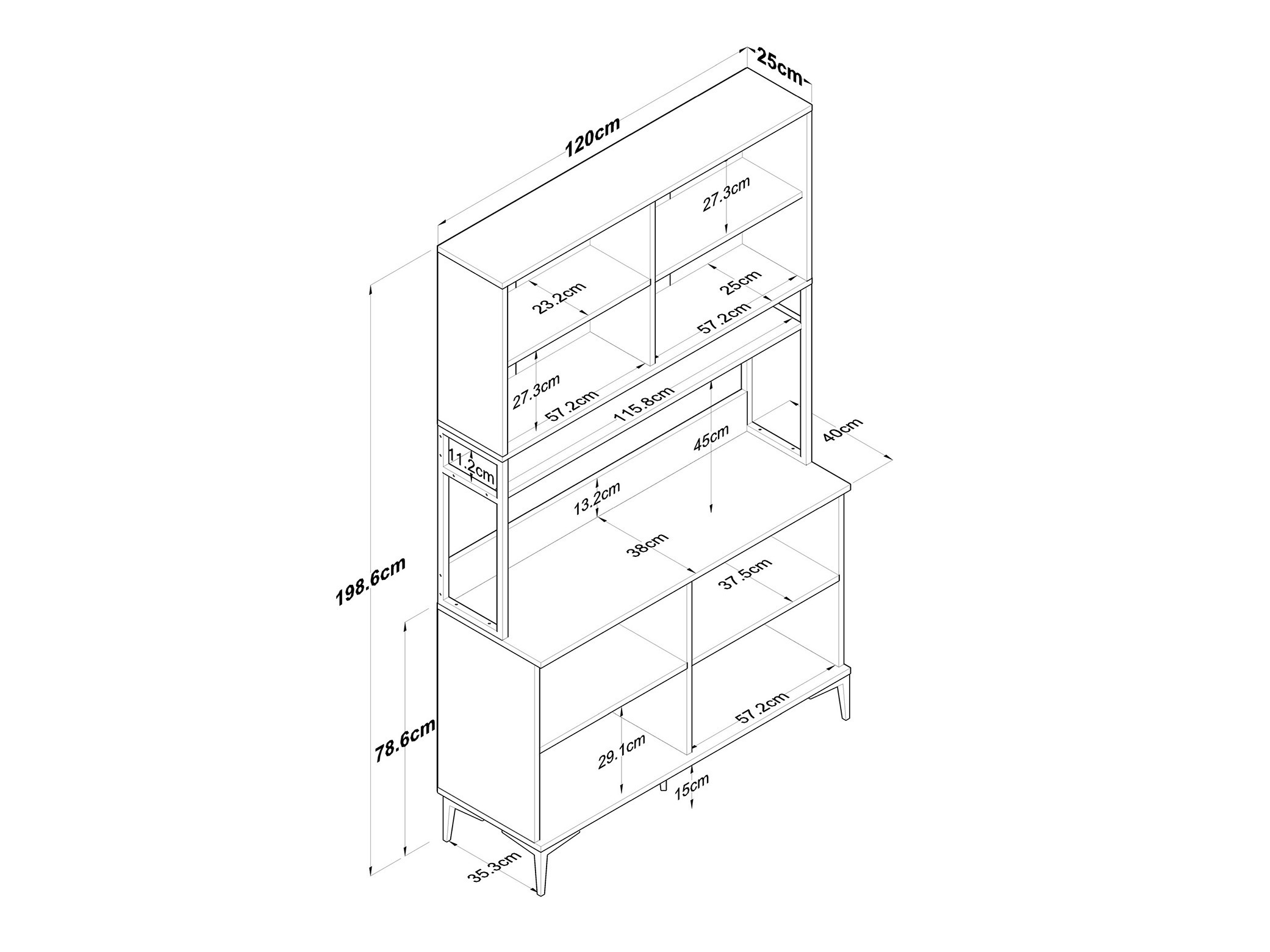Daugiafunkcinis baldas Kailua 2678 (Balta)