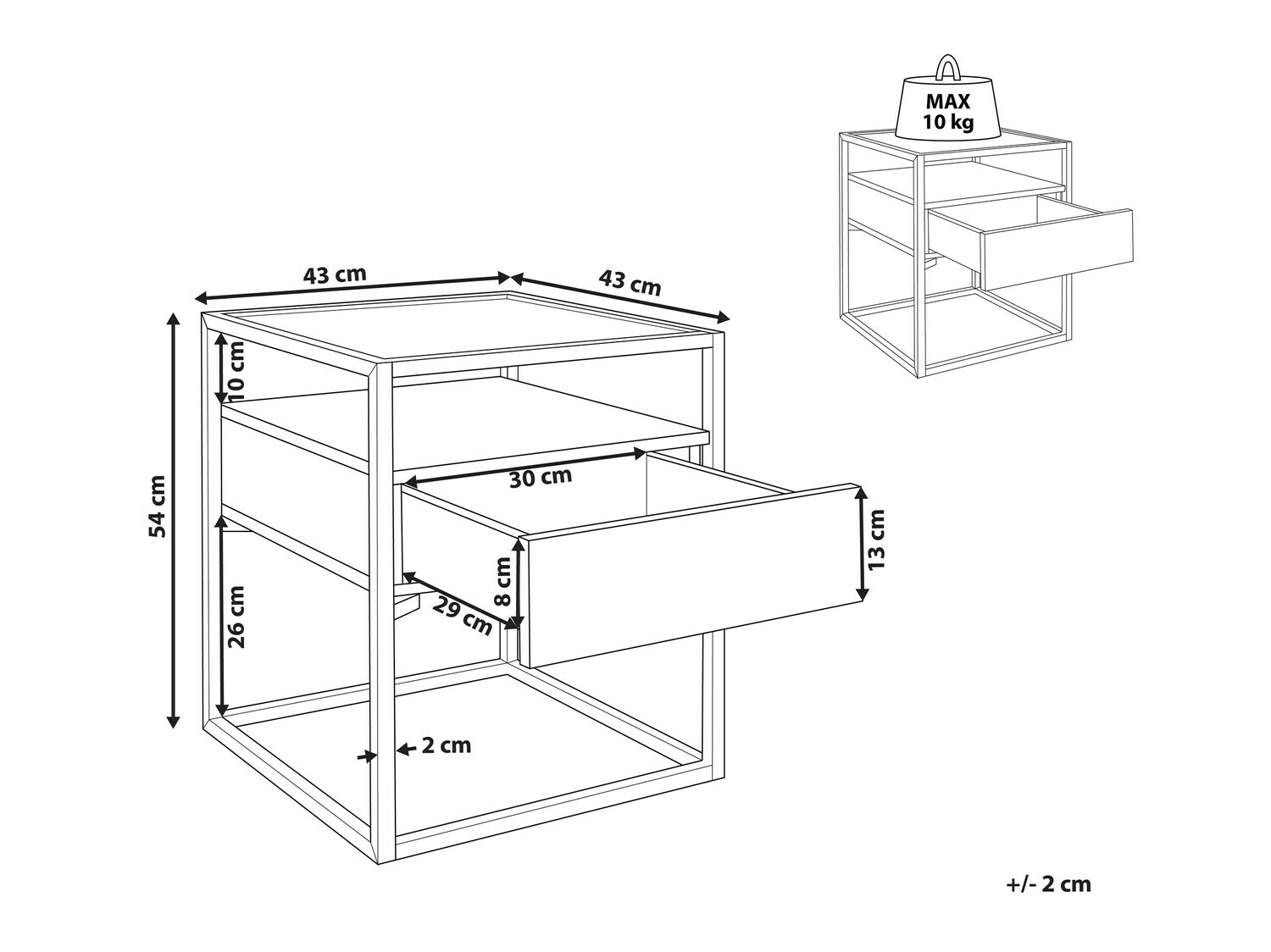 Šoninis staliukas ST8198