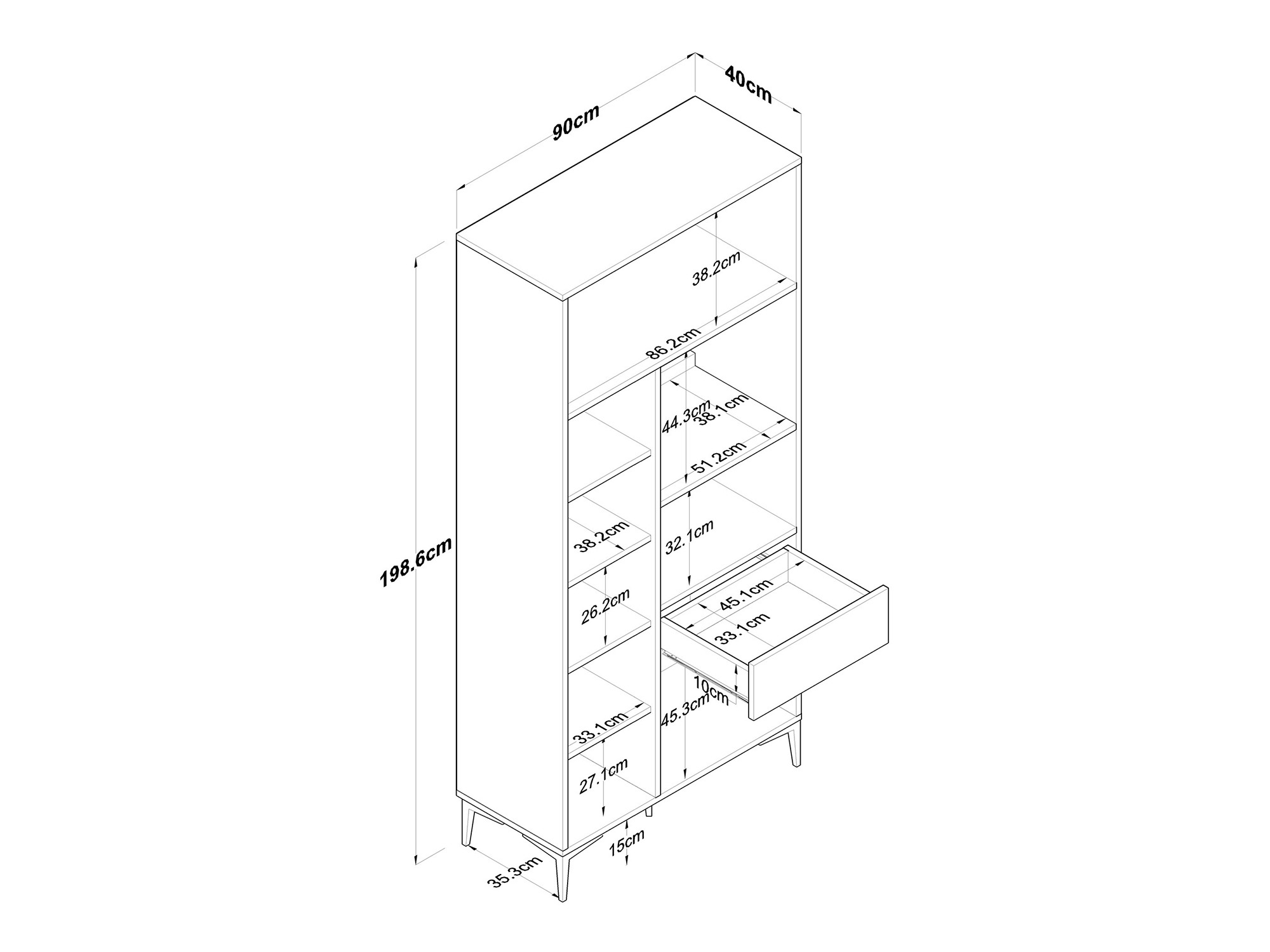 Daugiafunkcinis baldas Asheboro 188