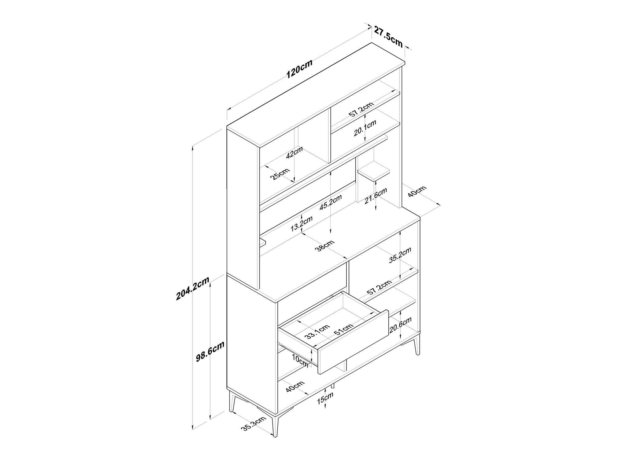 Daugiafunkcinis baldas Kailua 2682