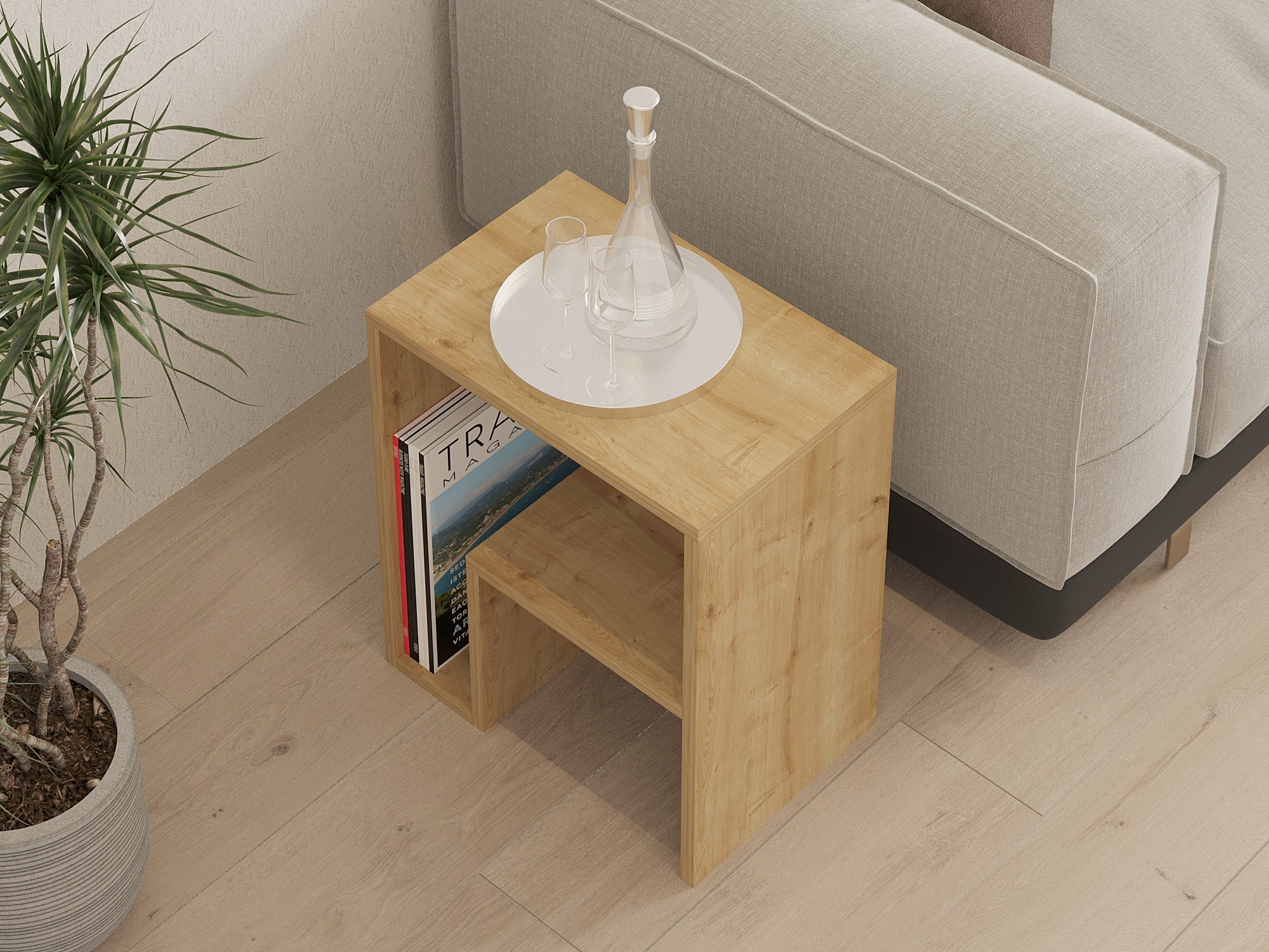 Šoninis staliukas Kailua 2688 (Ąžuolas)