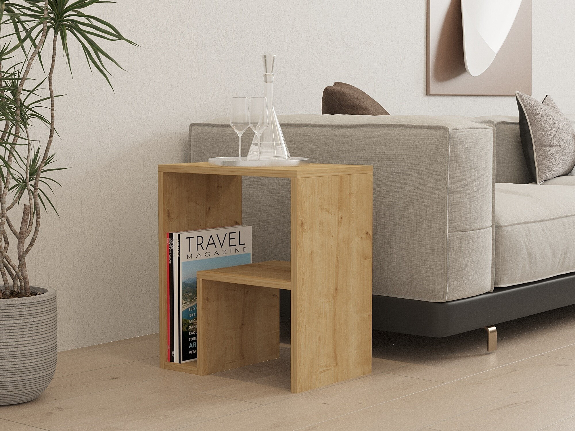 Šoninis staliukas Kailua 2688 (Ąžuolas)