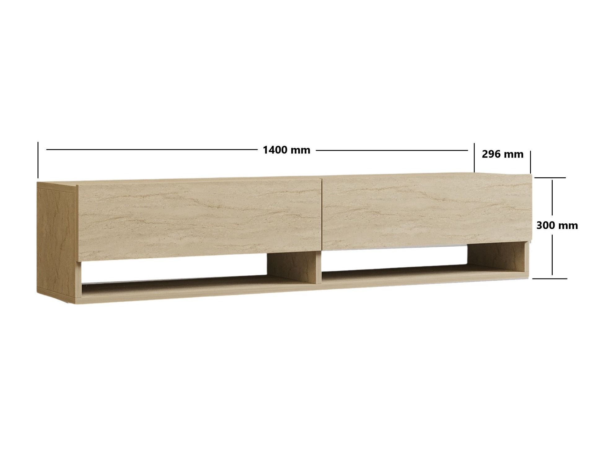 TV staliukas Kailua 2690 (Šviesi Travertine)