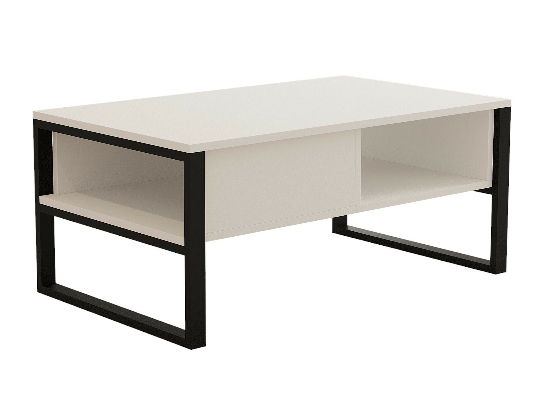 Žurnalinis staliukas Kailua 2687 (Balta + Juoda)