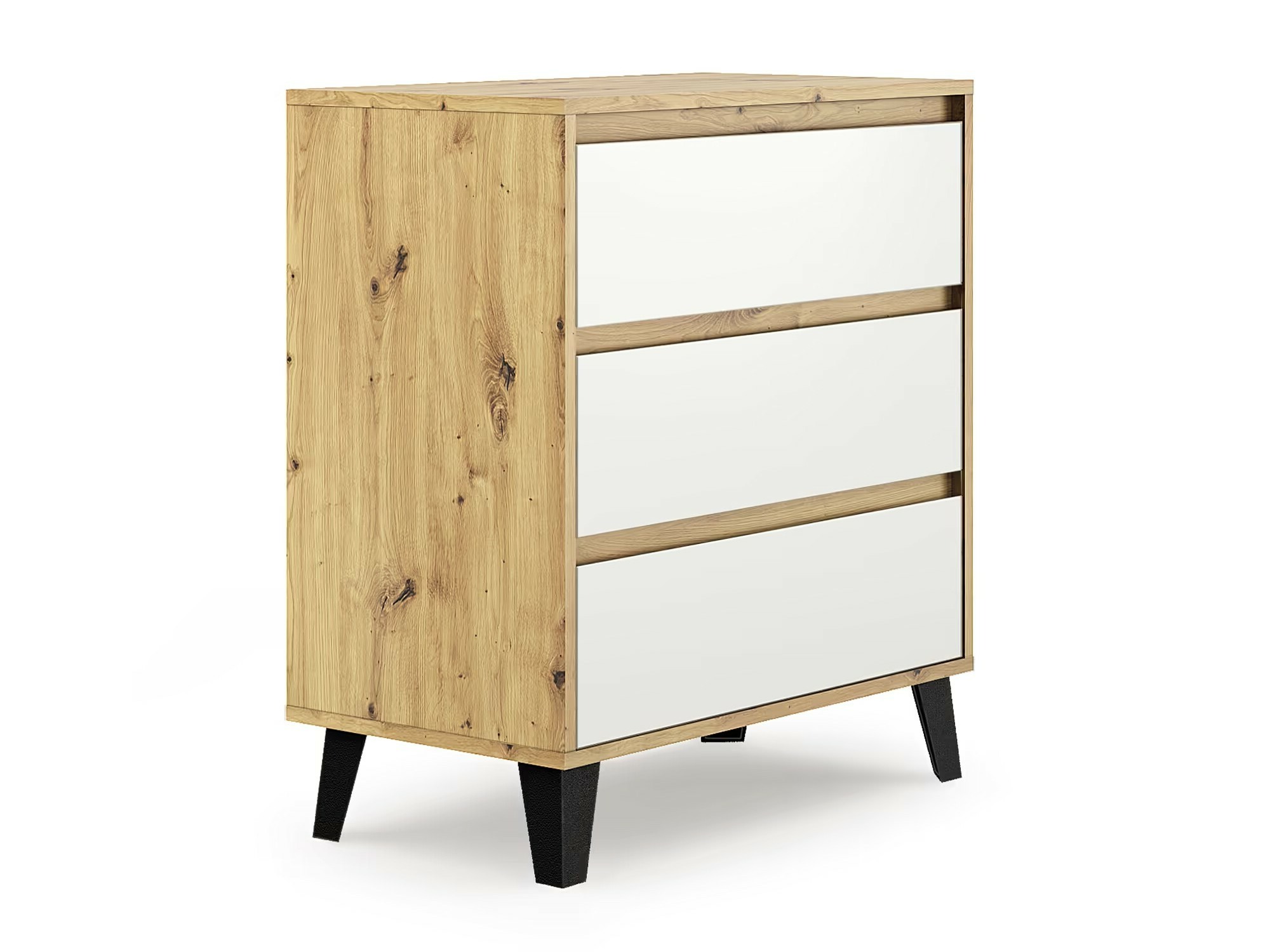 Komoda Tetena 102 (Artisan ąžuolas + Balta)