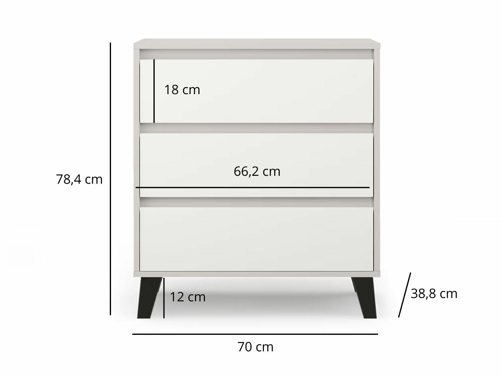 Komoda Tetena 102 (Kašmyras + Balta)