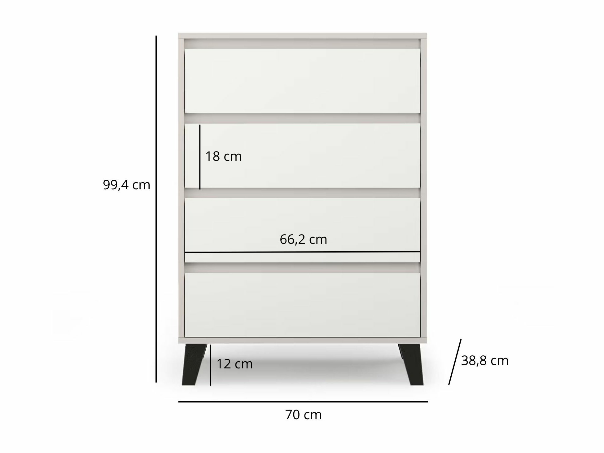 Komoda Tetena 103 (Kašmyras + Balta)