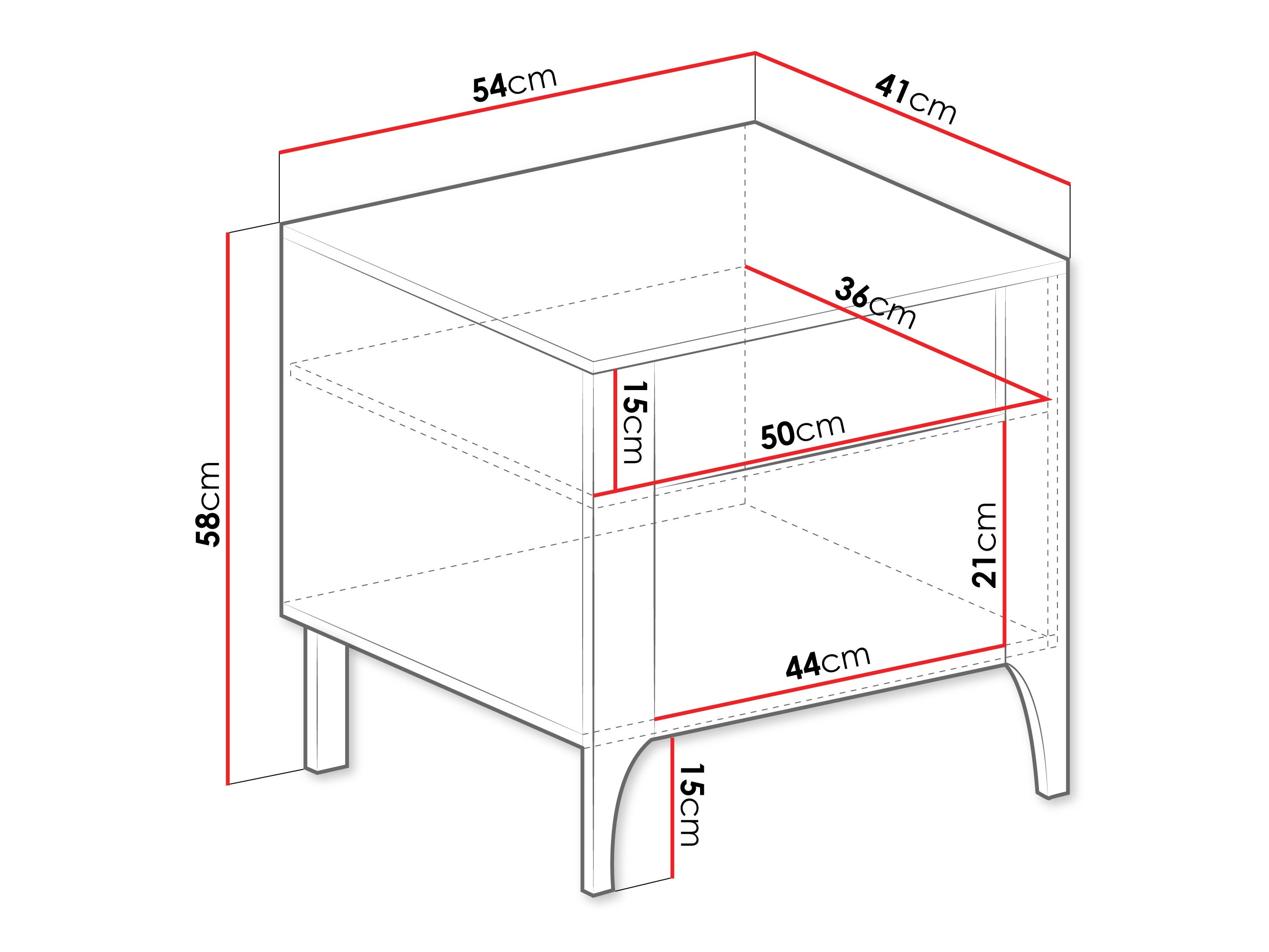 Naktinis staliukas Mavtoru 110 (Juoda)