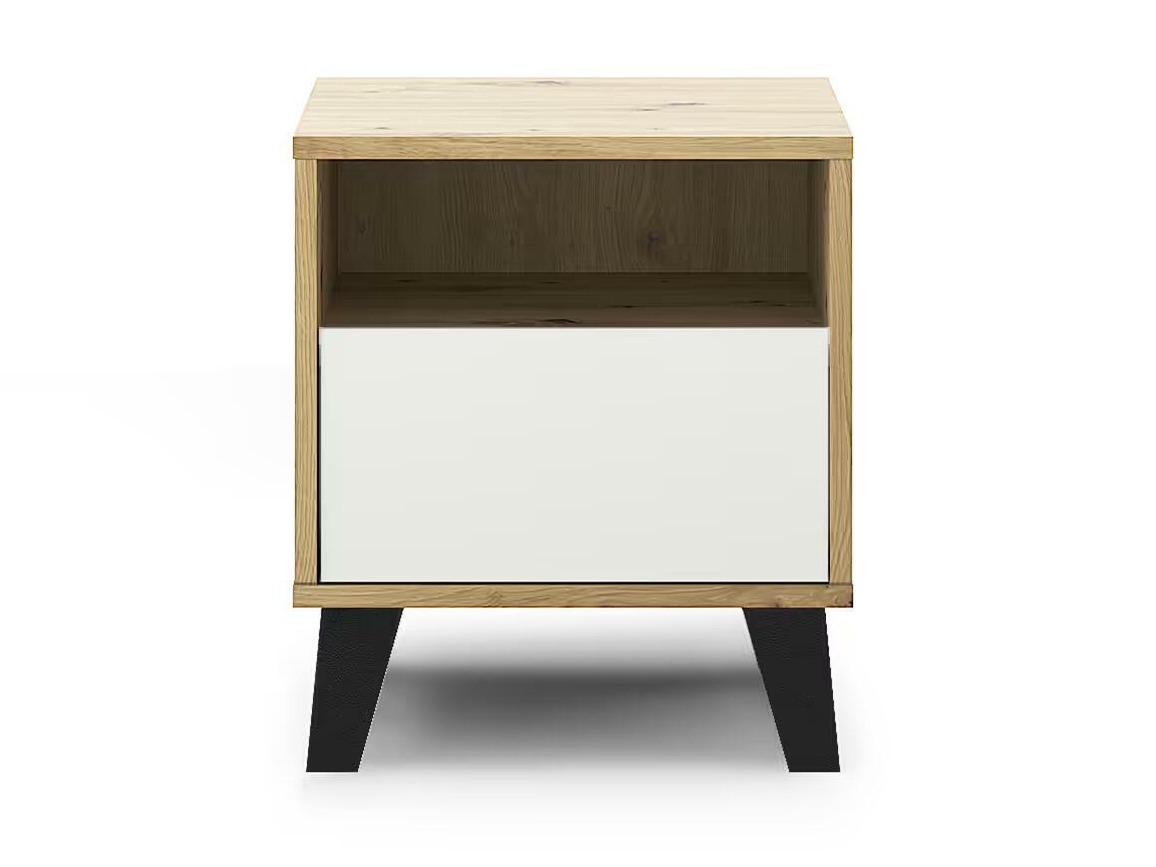 Naktinis staliukas Tetena 105 (Artisan ąžuolas + Balta)