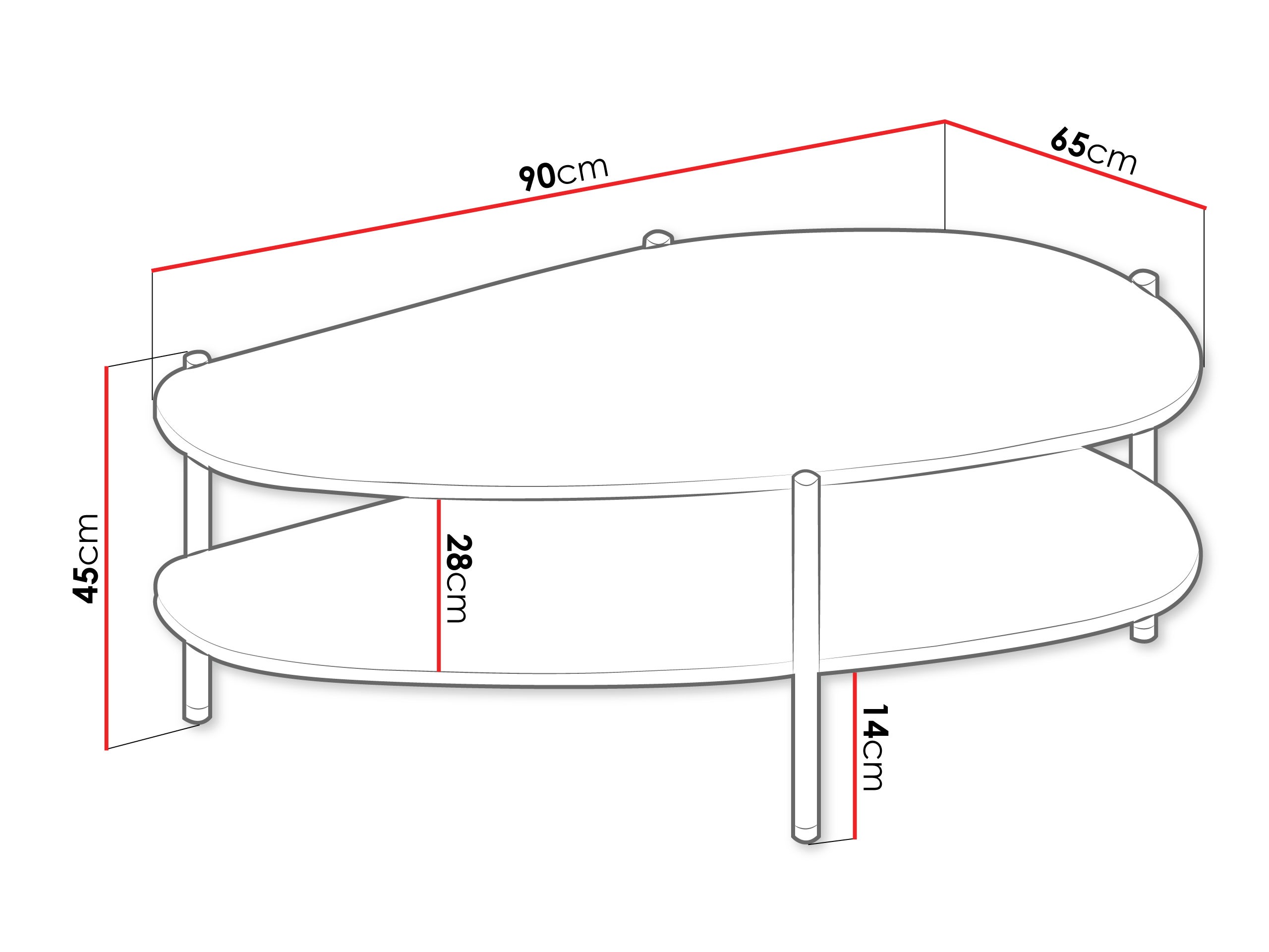 Žurnalinis staliukas Mavtoru 109 (Juoda)