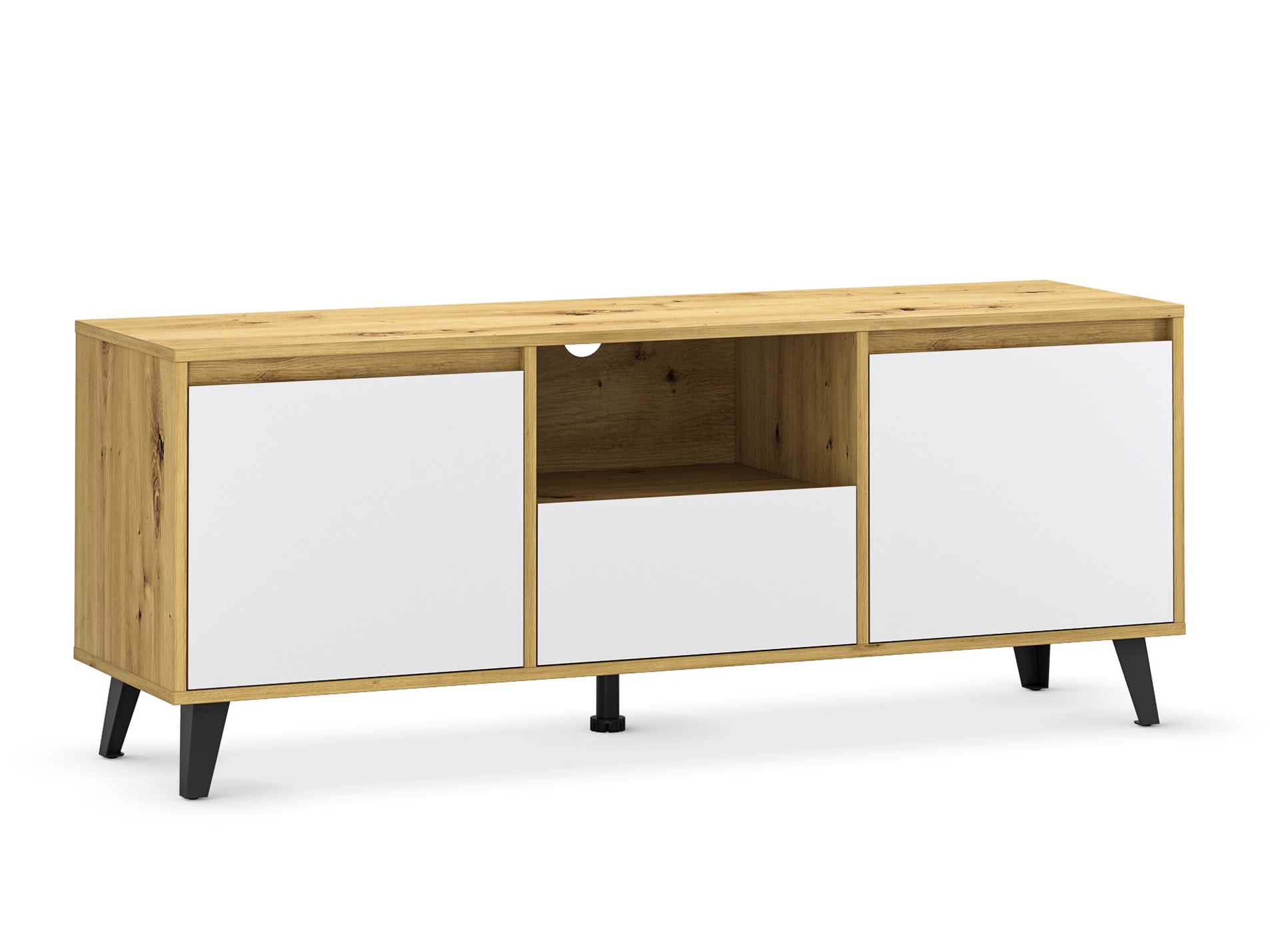 TV staliukas Tetena 106 (Artisan ąžuolas + Balta)