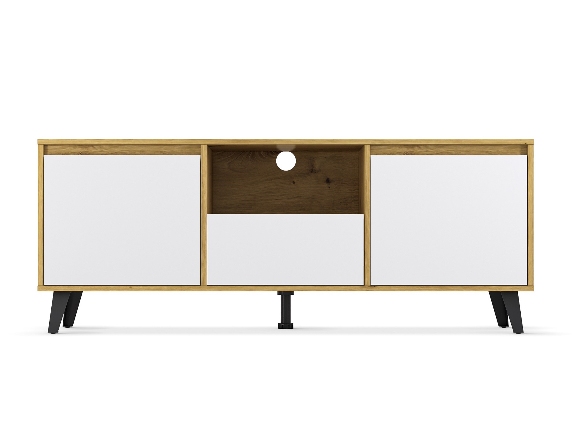 TV staliukas Tetena 106 (Artisan ąžuolas + Balta)
