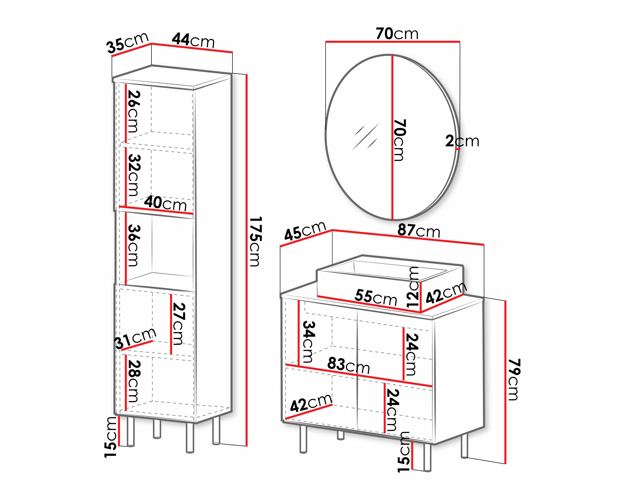 Vonios komplektas Decus III (Kašmyras)