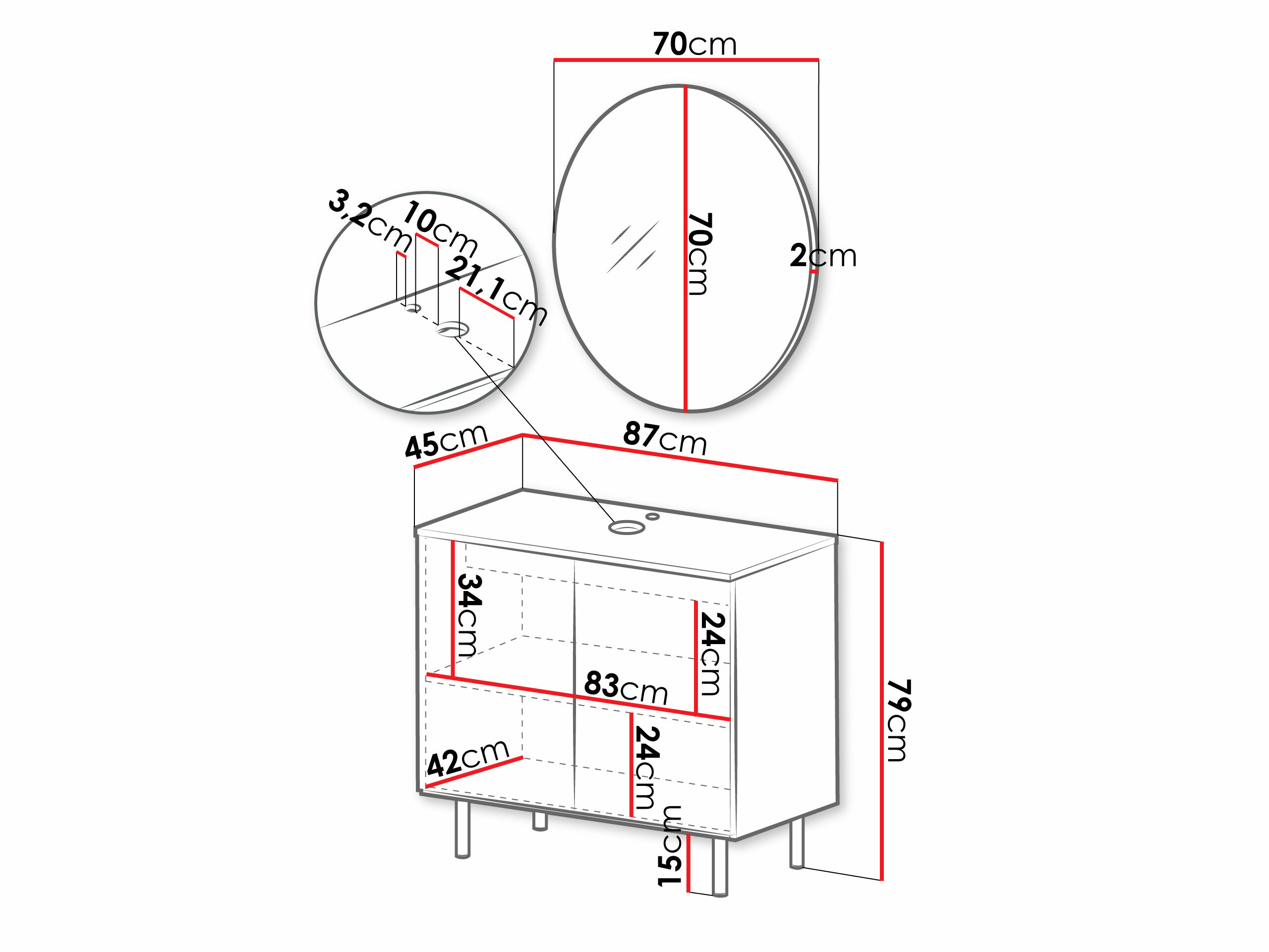 Vonios komplektas Decus II (Kašmyras)