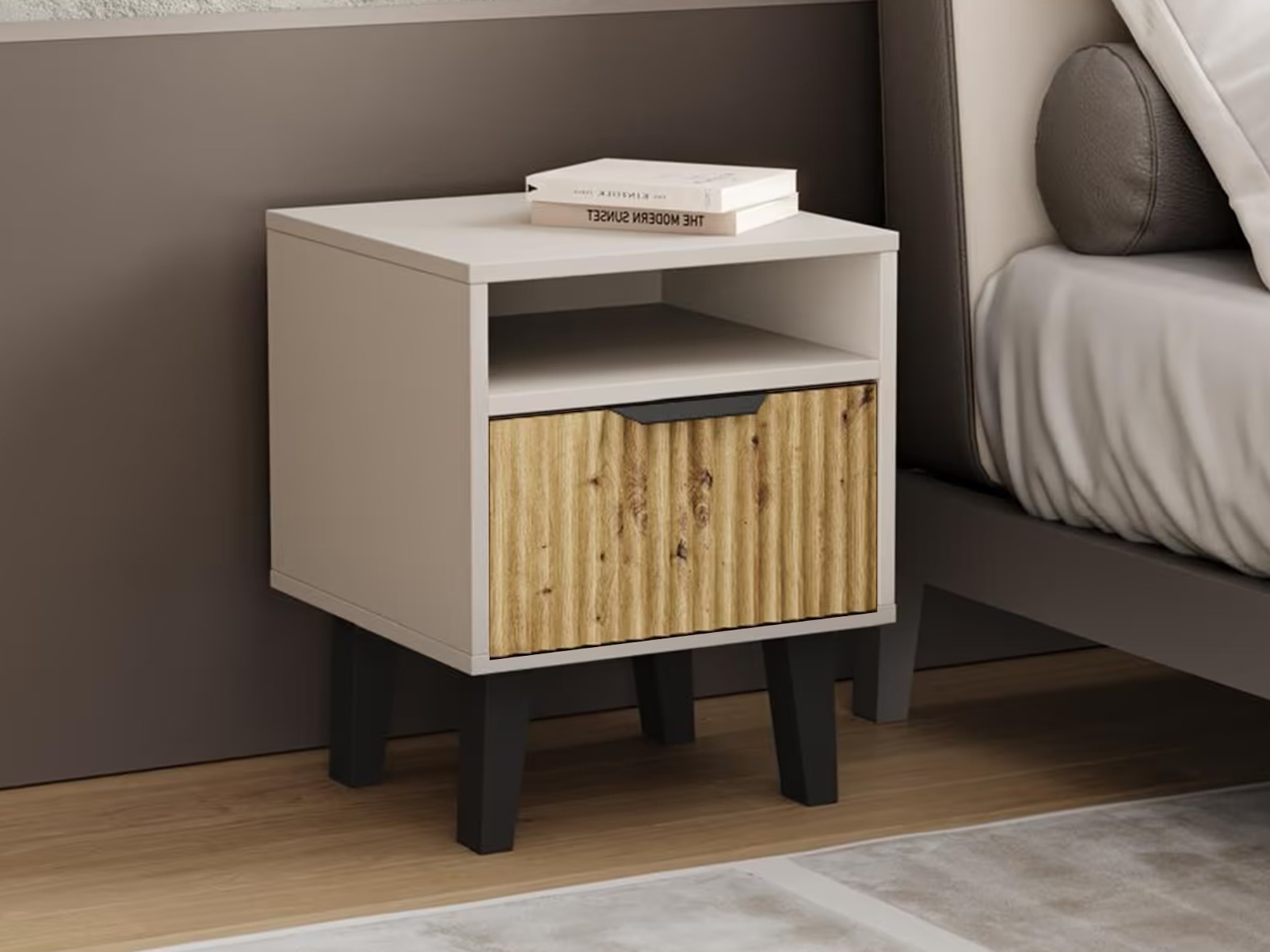 Naktinis staliukas Dorophu 103 (Kašmyras + Artisan ąžuolas)