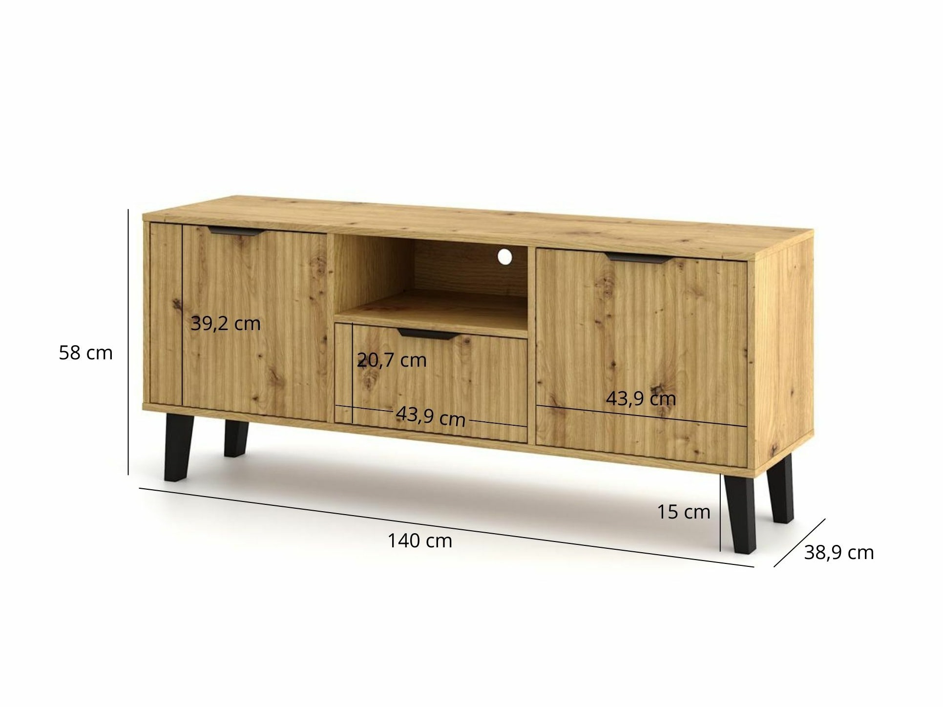 TV staliukas Dorophu 104 (Artisan ąžuolas)