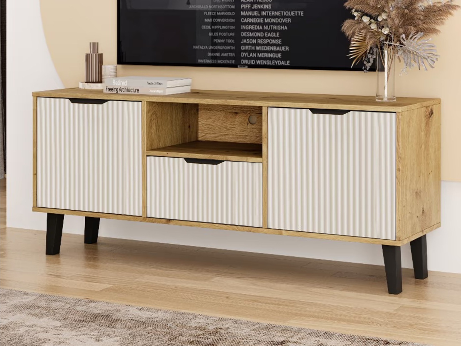 TV staliukas Dorophu 104 (Artisan ąžuolas + Kašmyras)