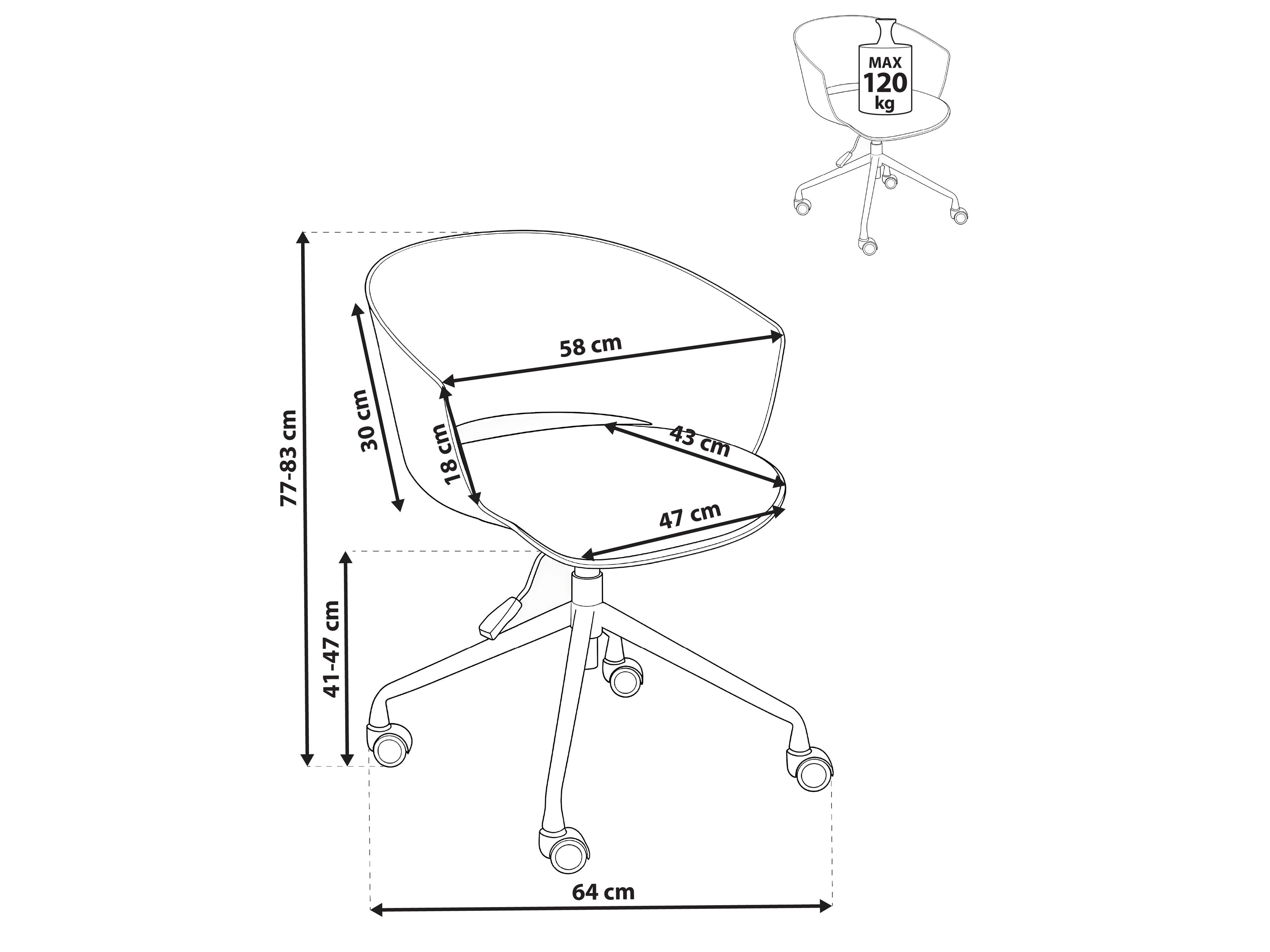 Biuro kėdė Berwyn 2910 (Pilka)