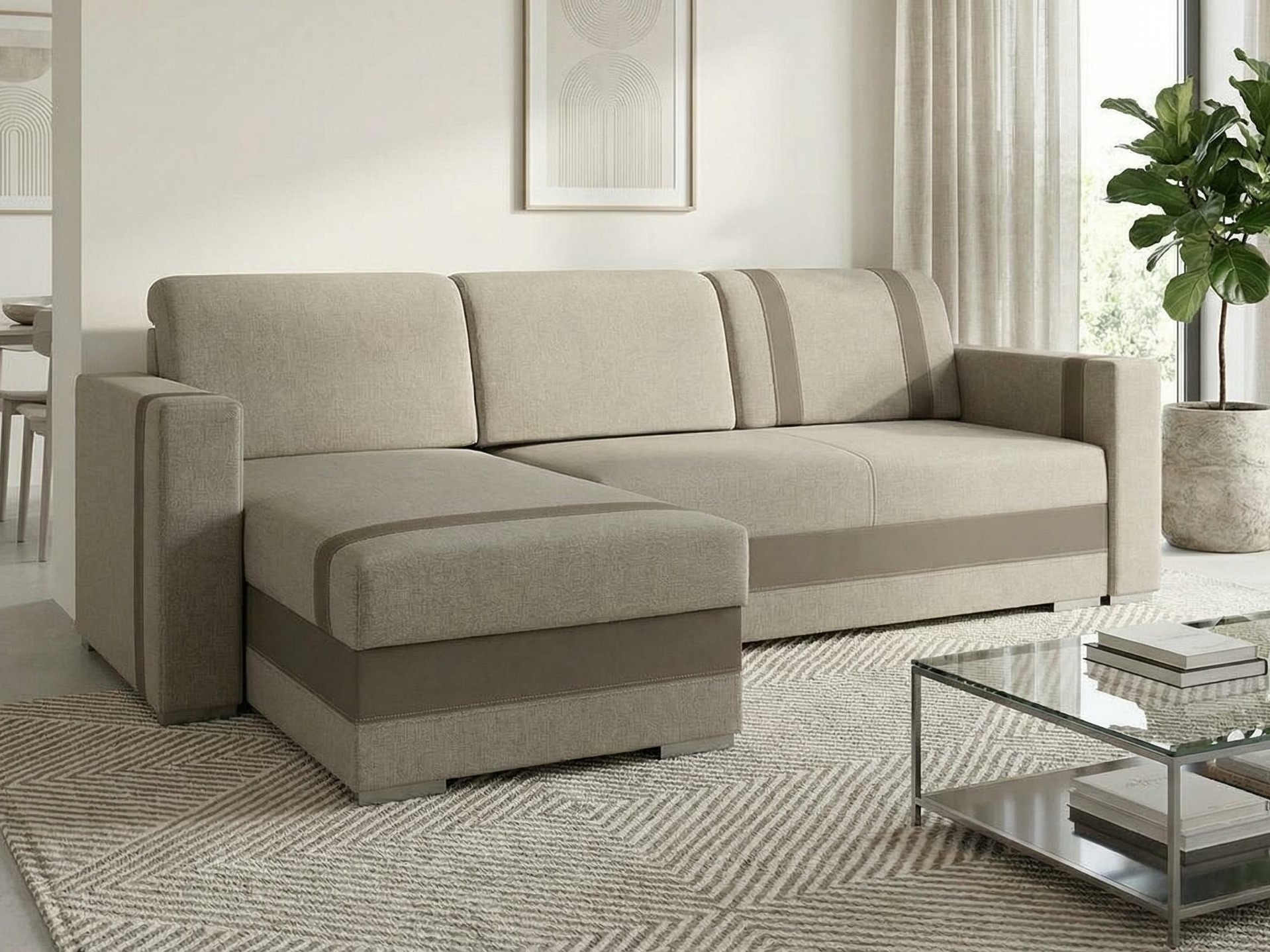 Minkštas kampas Edinburg 101 (Inari 26 + Cayenne 06)