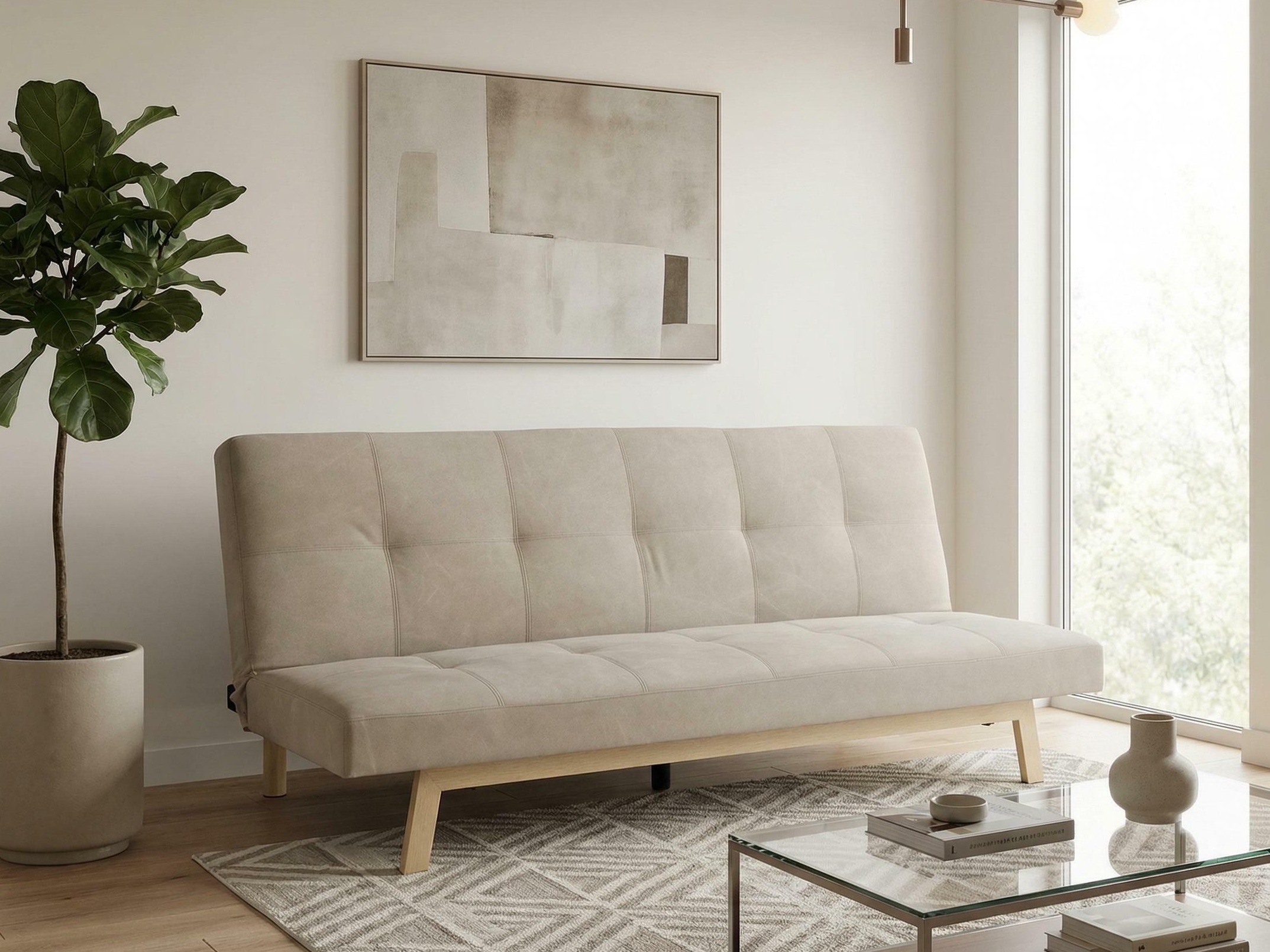 Sofa lova Dallas 1710 (Smėlinė + Ąžuolas)