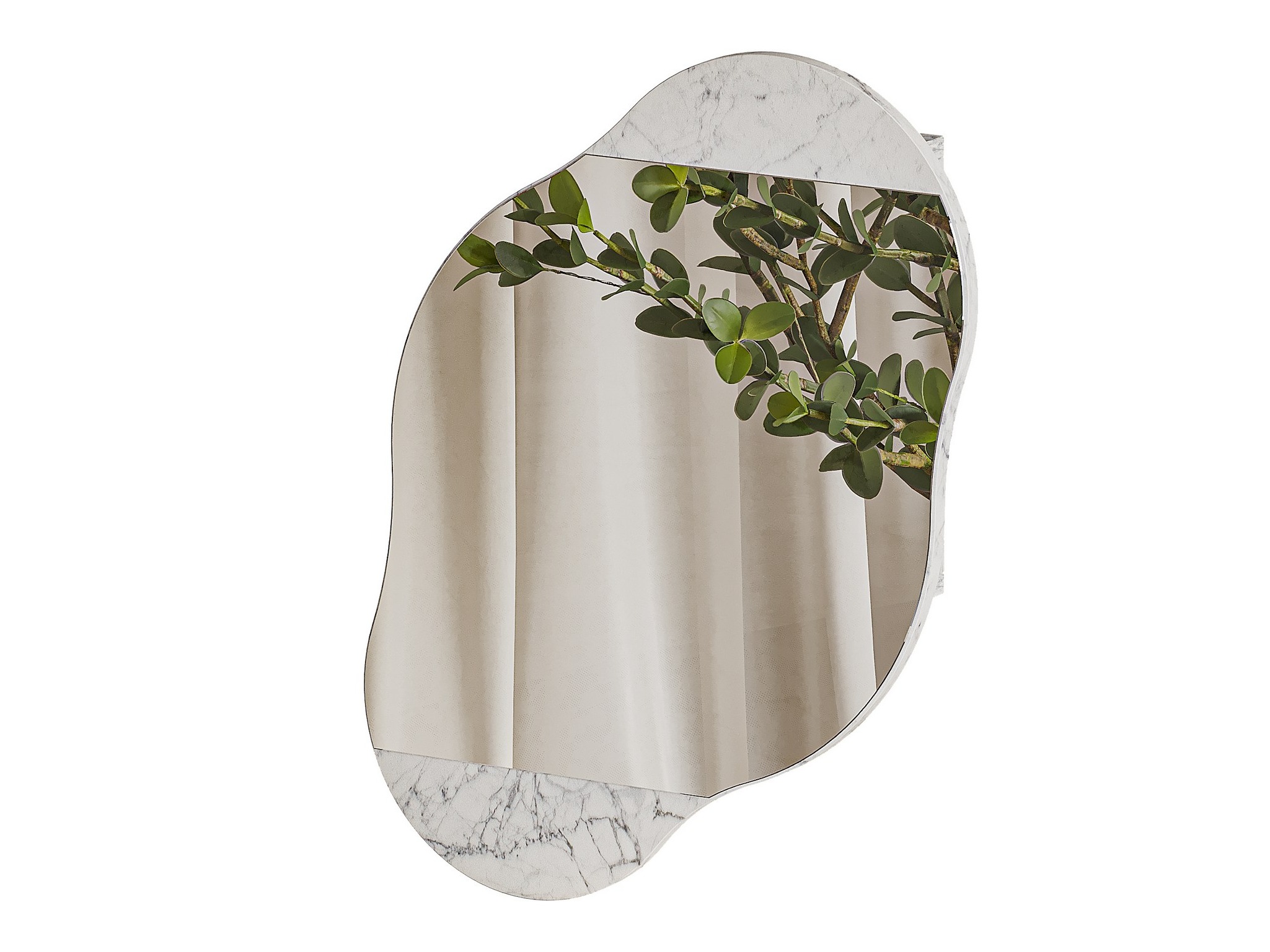 Vonios spintelė su veidrodžiu Kailua 2711 (Baltas marmuras)