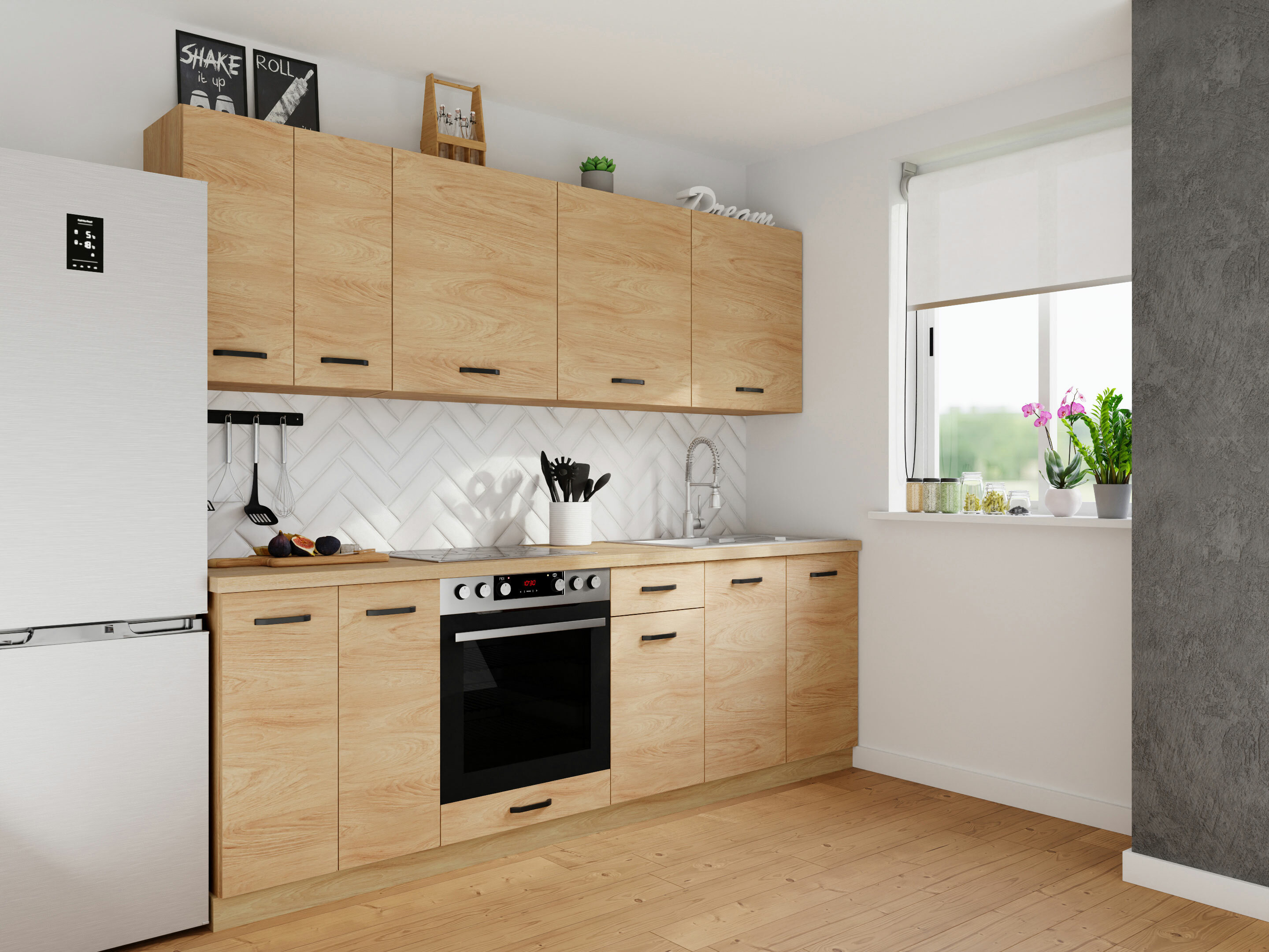 Modulinė pakabinama spintelė Amper Oak 150