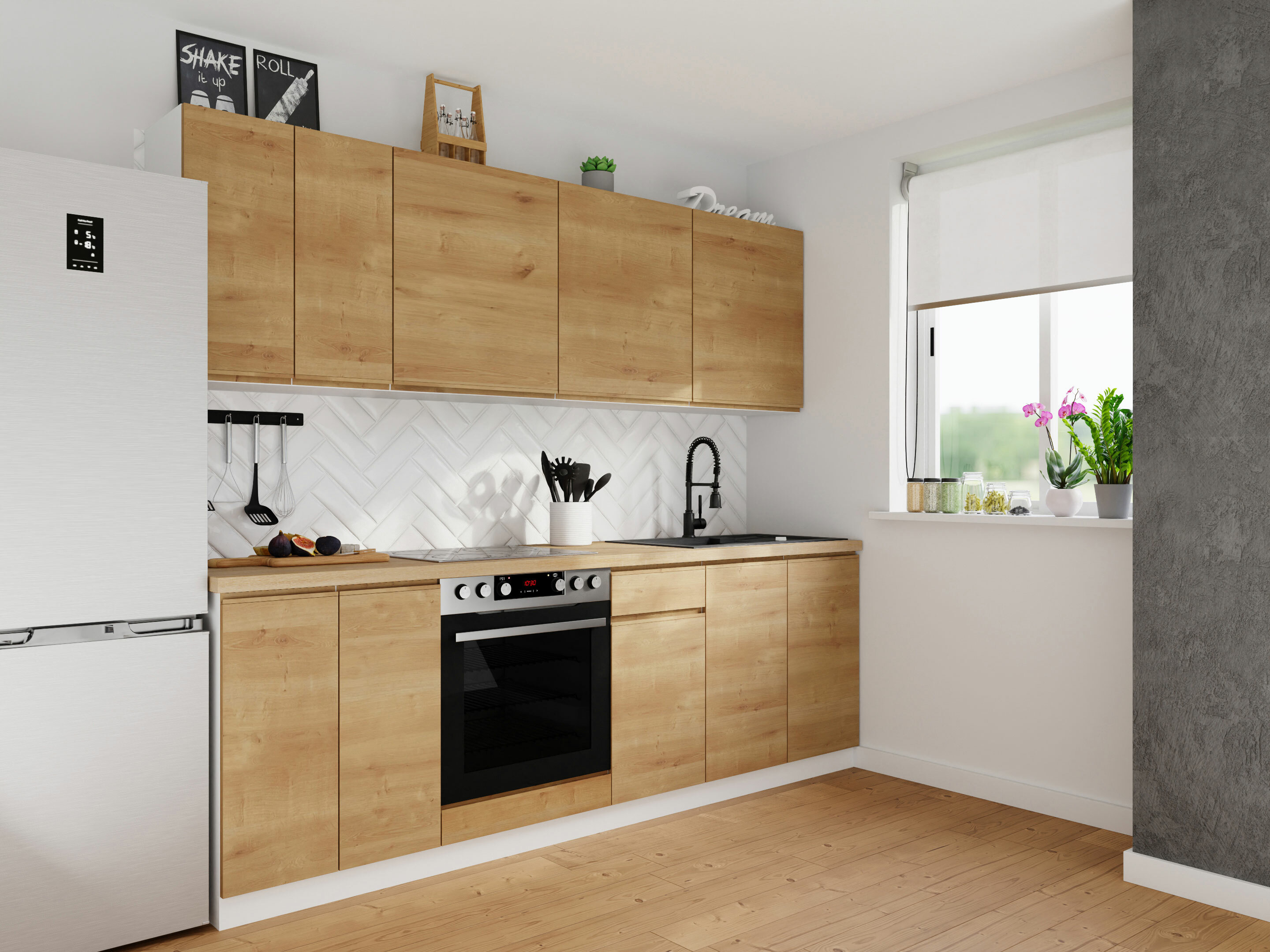 Modulinė pakabinama spintelė Soli Oak 142