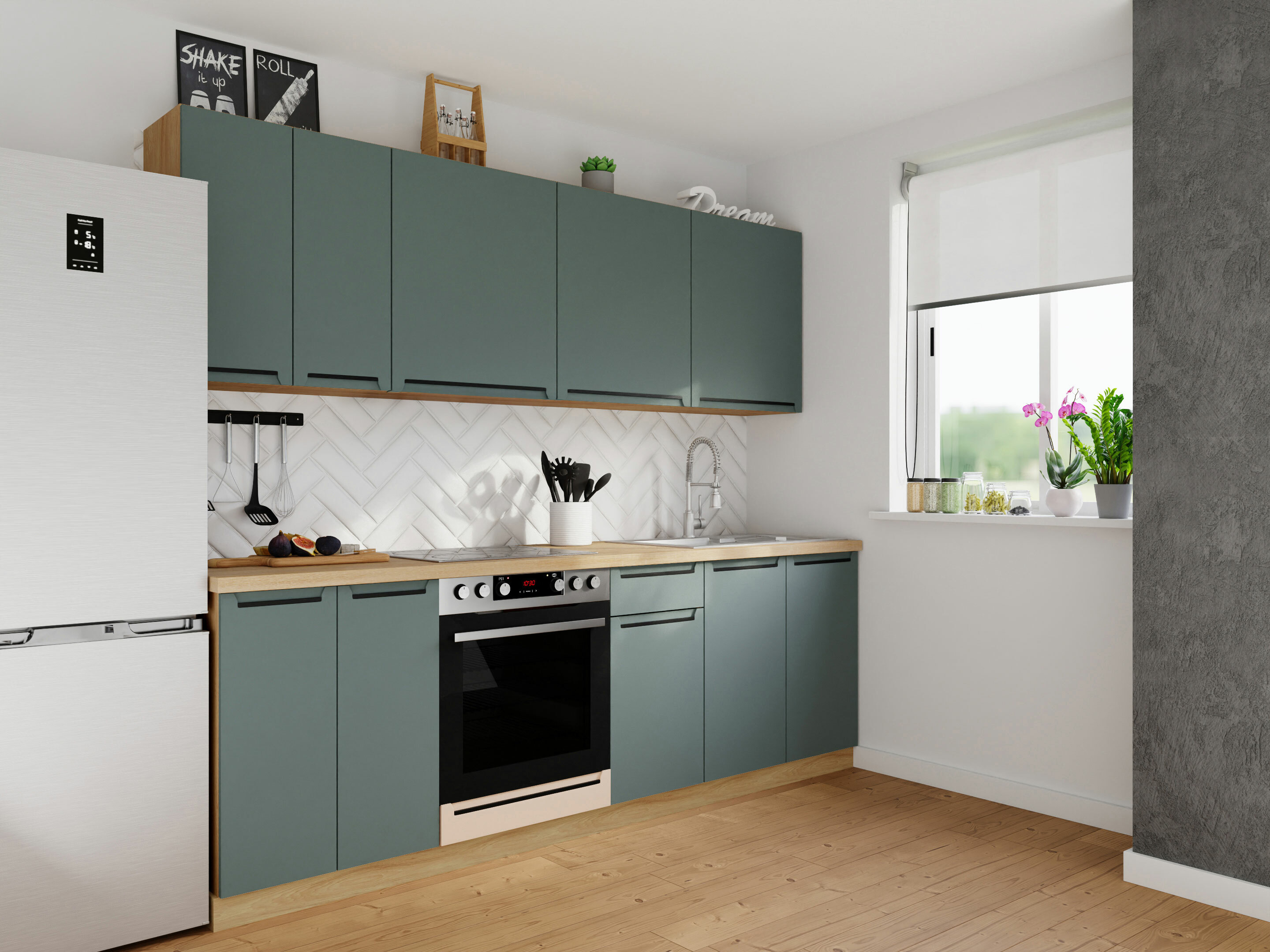 Modulinė pakabinama spintelė su džiovykla Riso Green 155