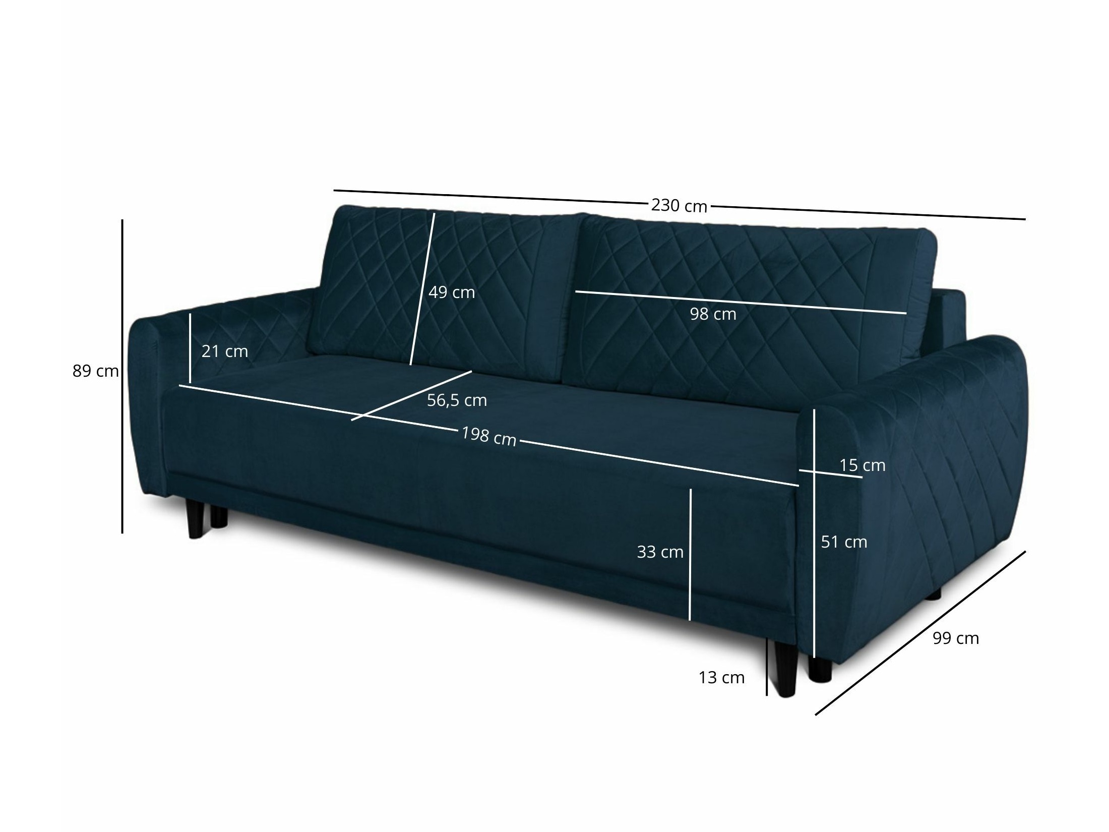 Sofa lova Durham 107 (Velutto 11)