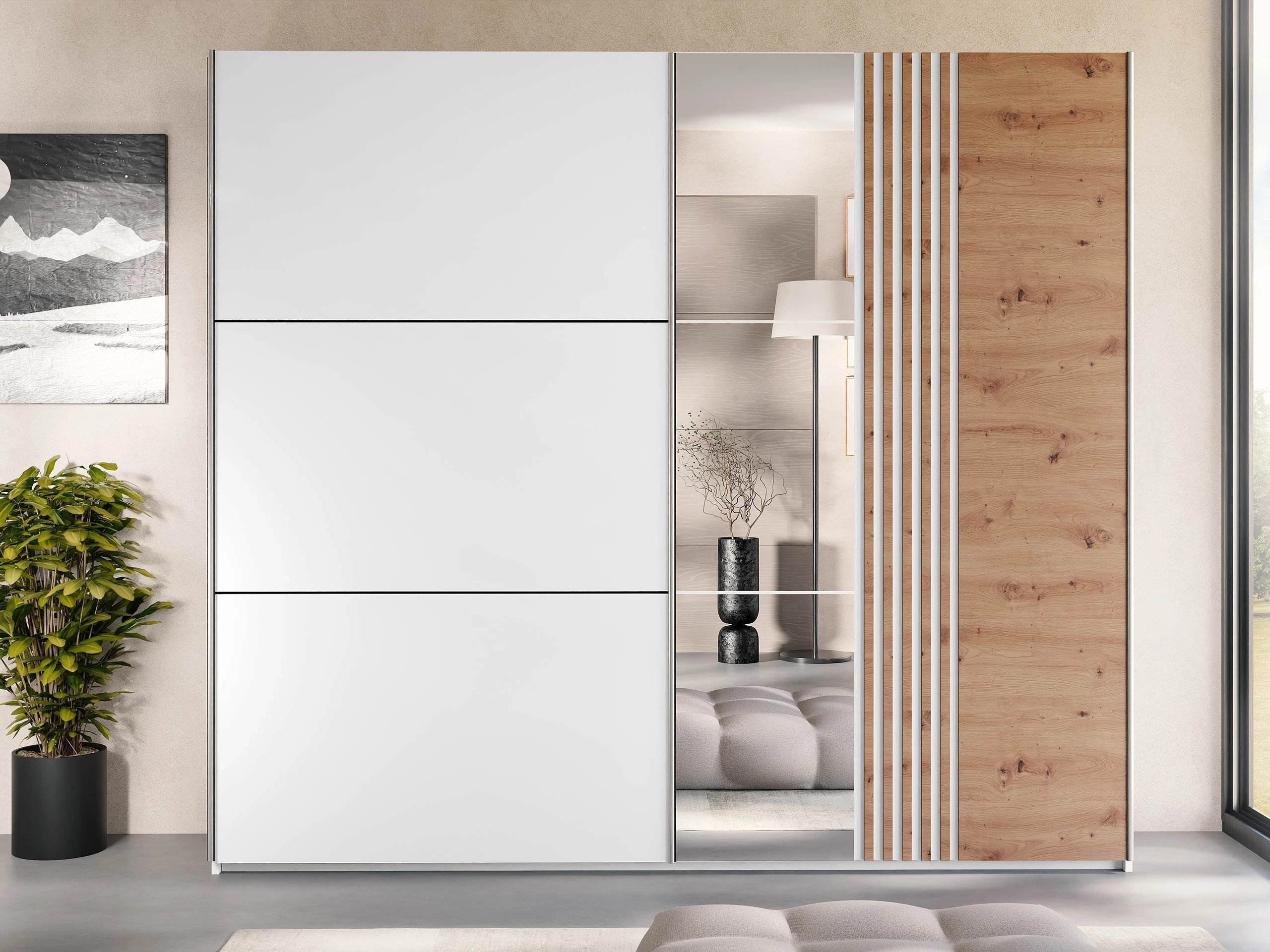 Spinta Honolulu 254 (Balta + Votan ąžuolas)