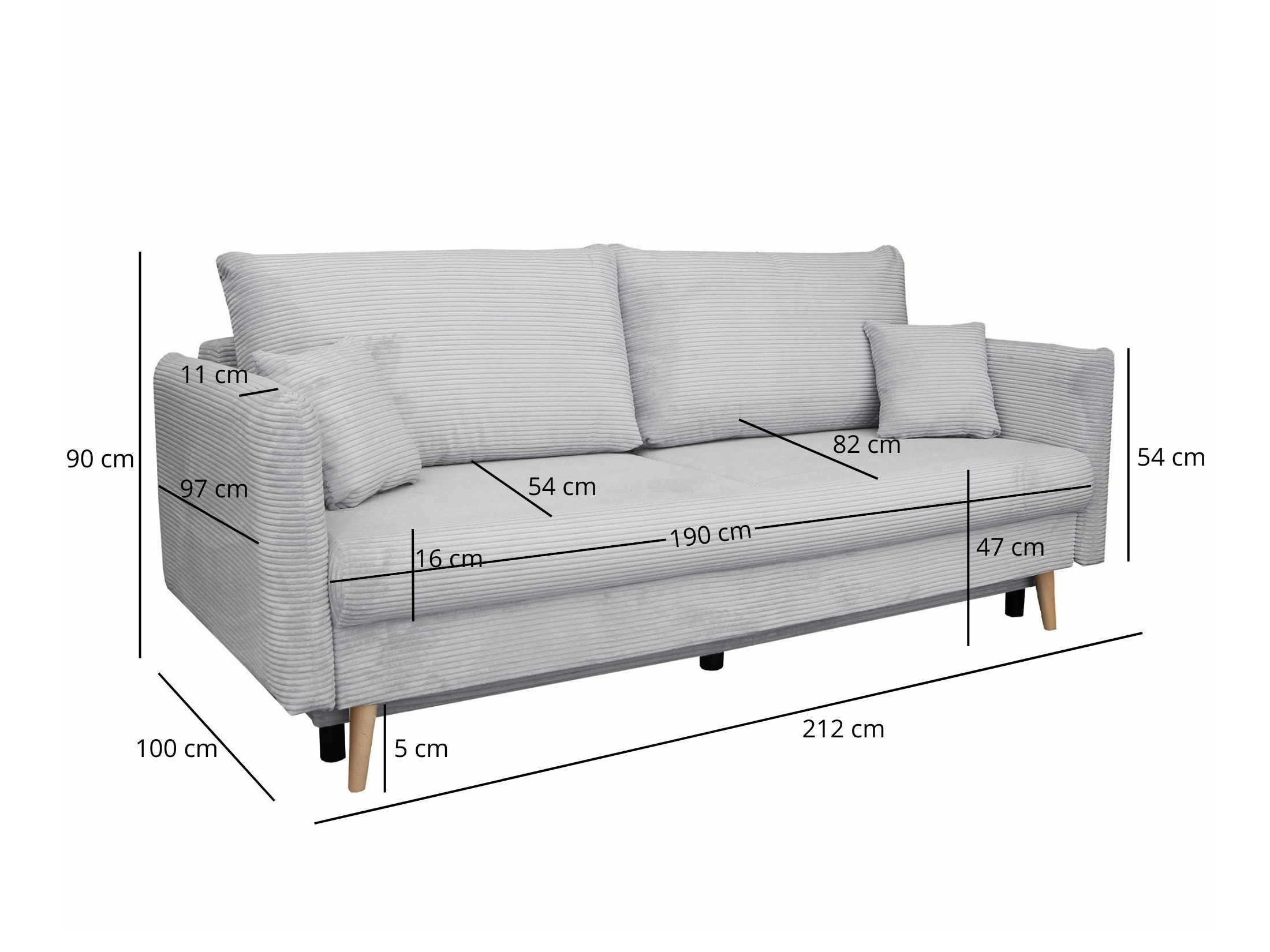 Sofa lova Durham 115 (Poso 55)