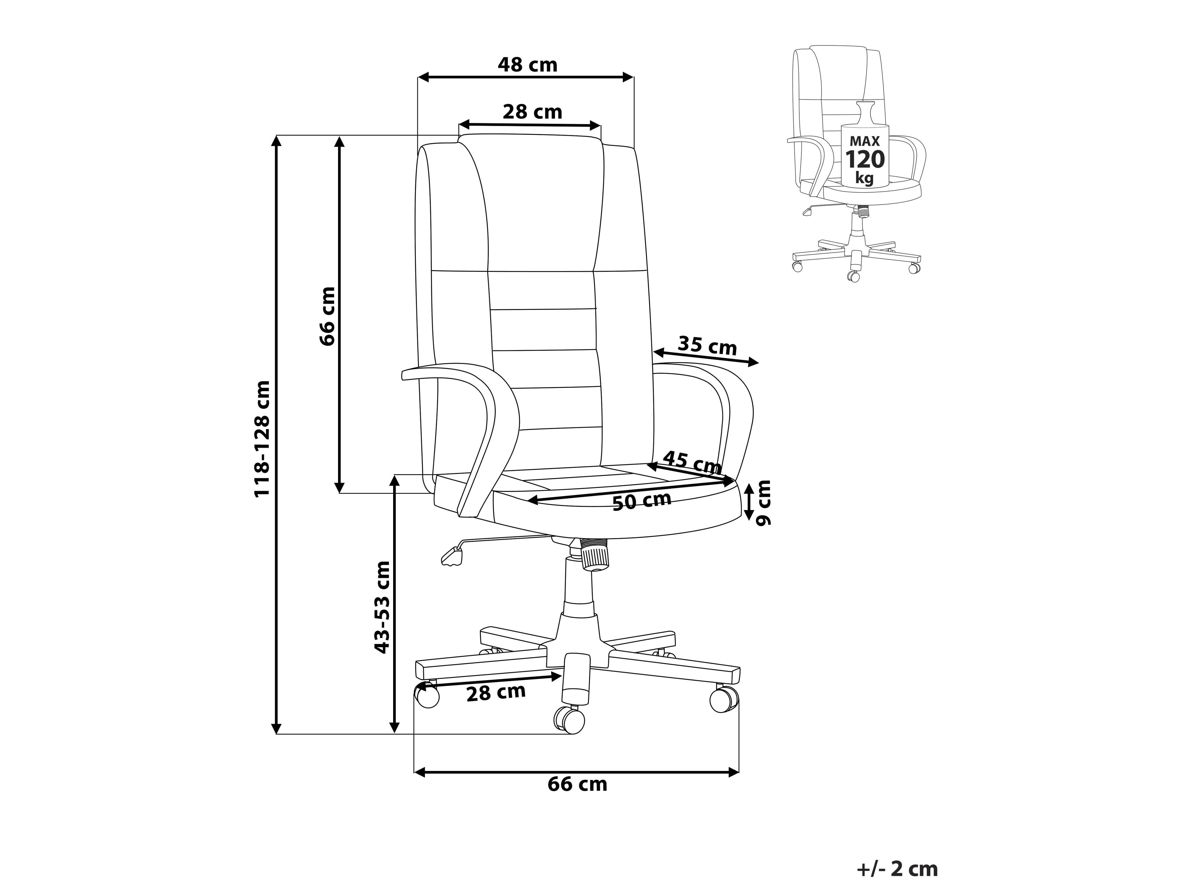 Biuro kėdė Berwyn 855 (Juoda)